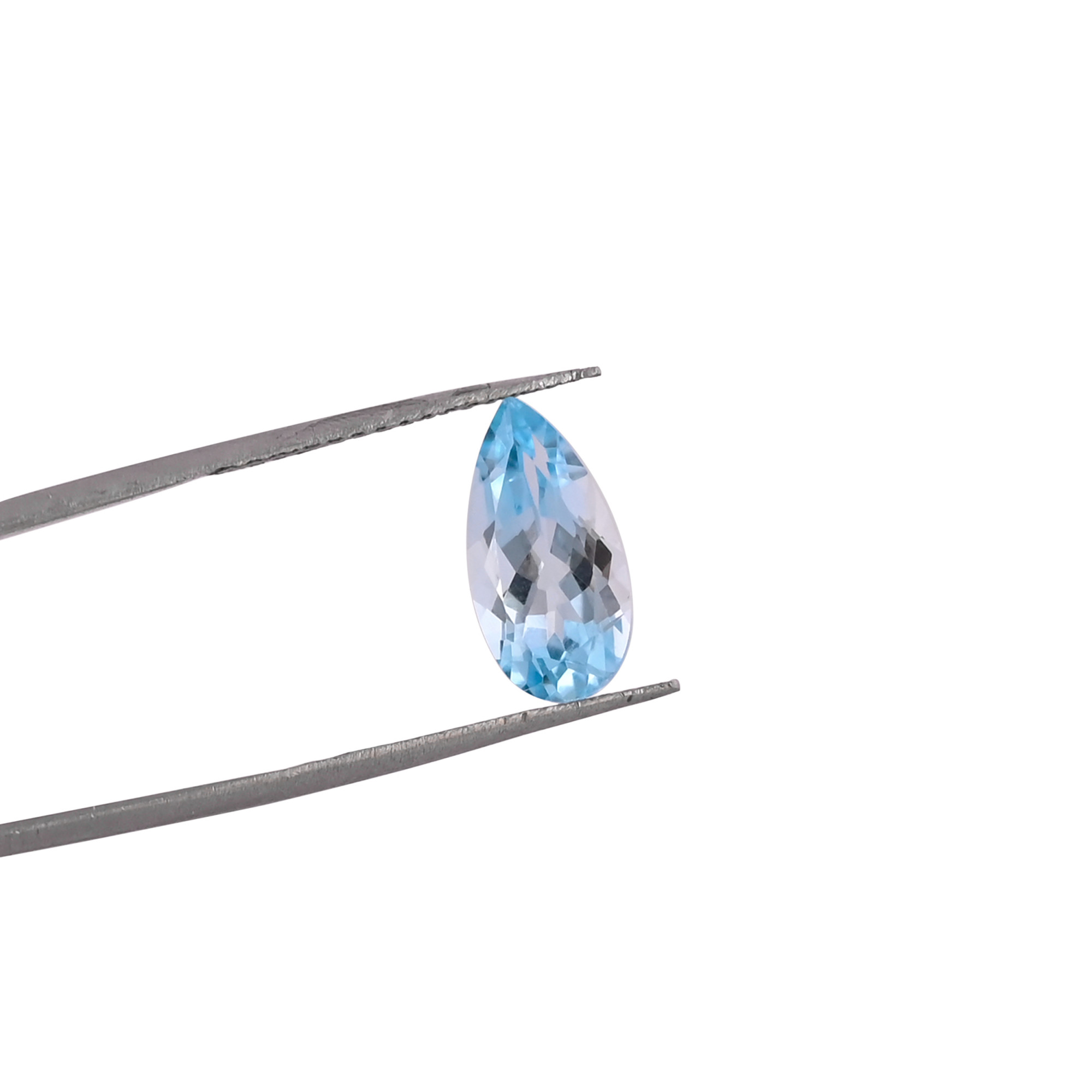 Natural Swiss Blue Topaz Gemstone 8x16 MM Pear Faceted Cut Loose Stone For Making Jewelry