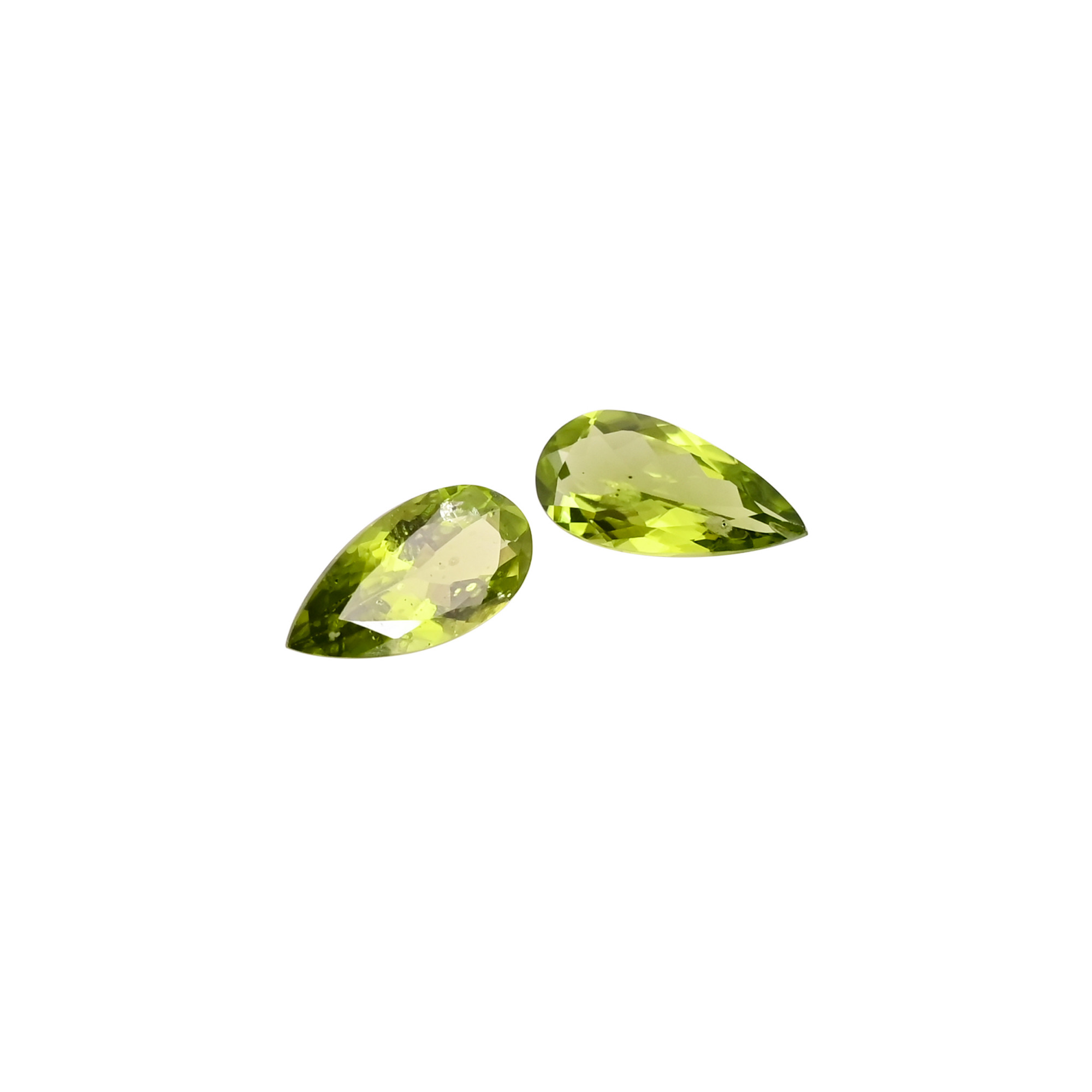 Natural Peridot 8x16 mm Pear Faceted Cut Loose Gemstone For Making Jewelry