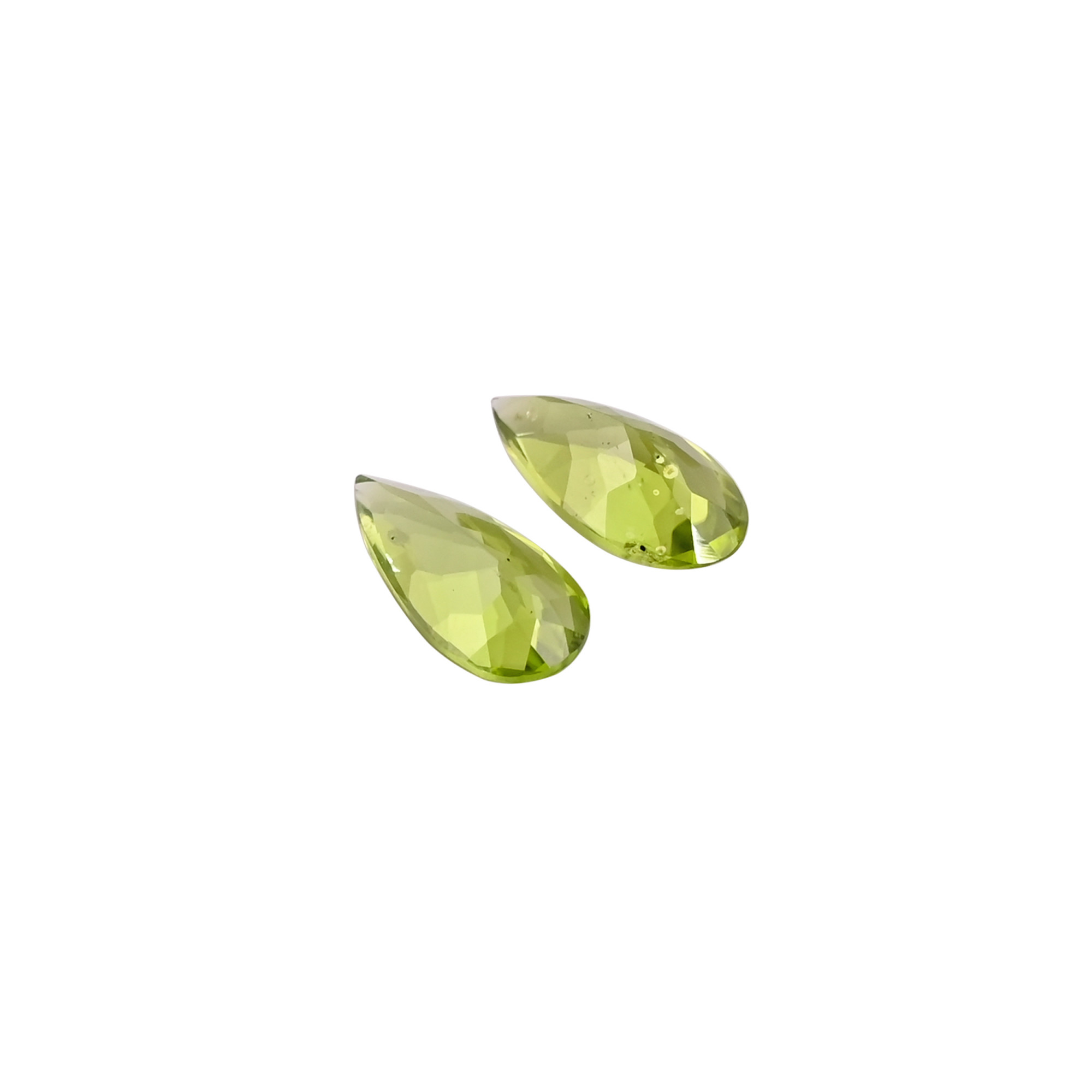 Natural Peridot 8x16 mm Pear Faceted Cut Loose Gemstone For Making Jewelry