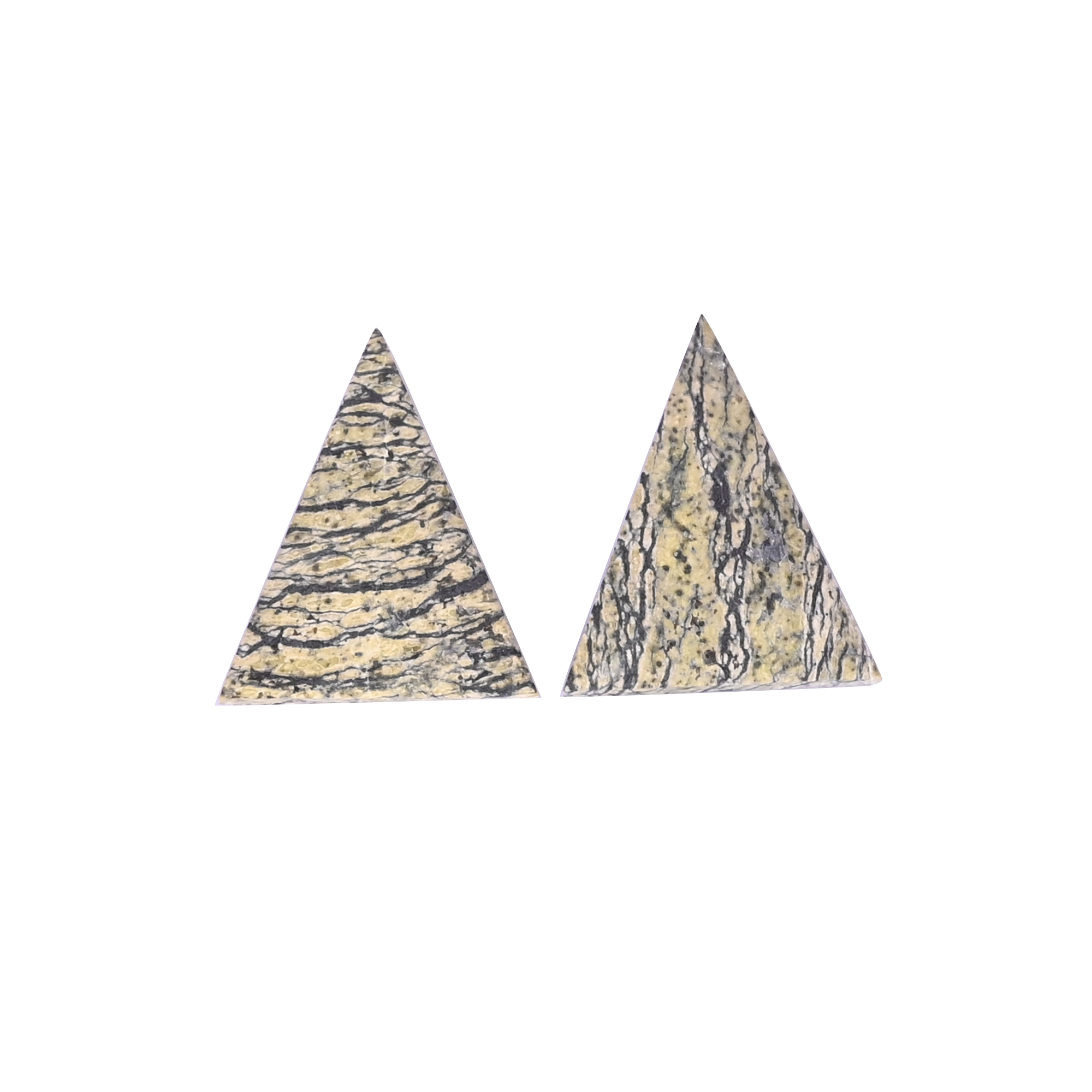 Spiderweb jasper Loose Gemstone 142 Carat Triangle 26x21 mm Flat-back Cabochon for Jewelry Making 1 Pcs