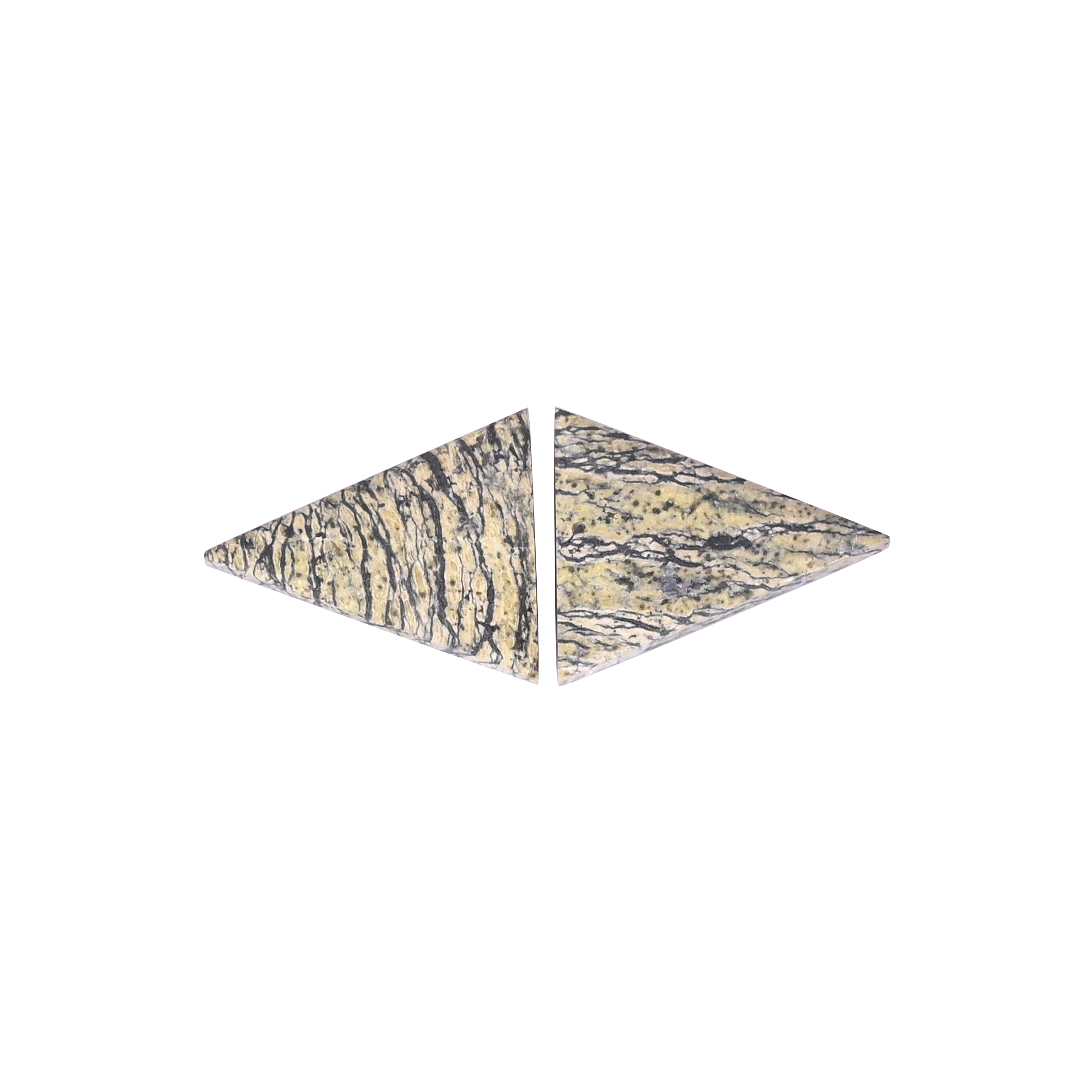 Spiderweb jasper Loose Gemstone 142 Carat Triangle 26x21 mm Flat-back Cabochon for Jewelry Making 1 Pcs