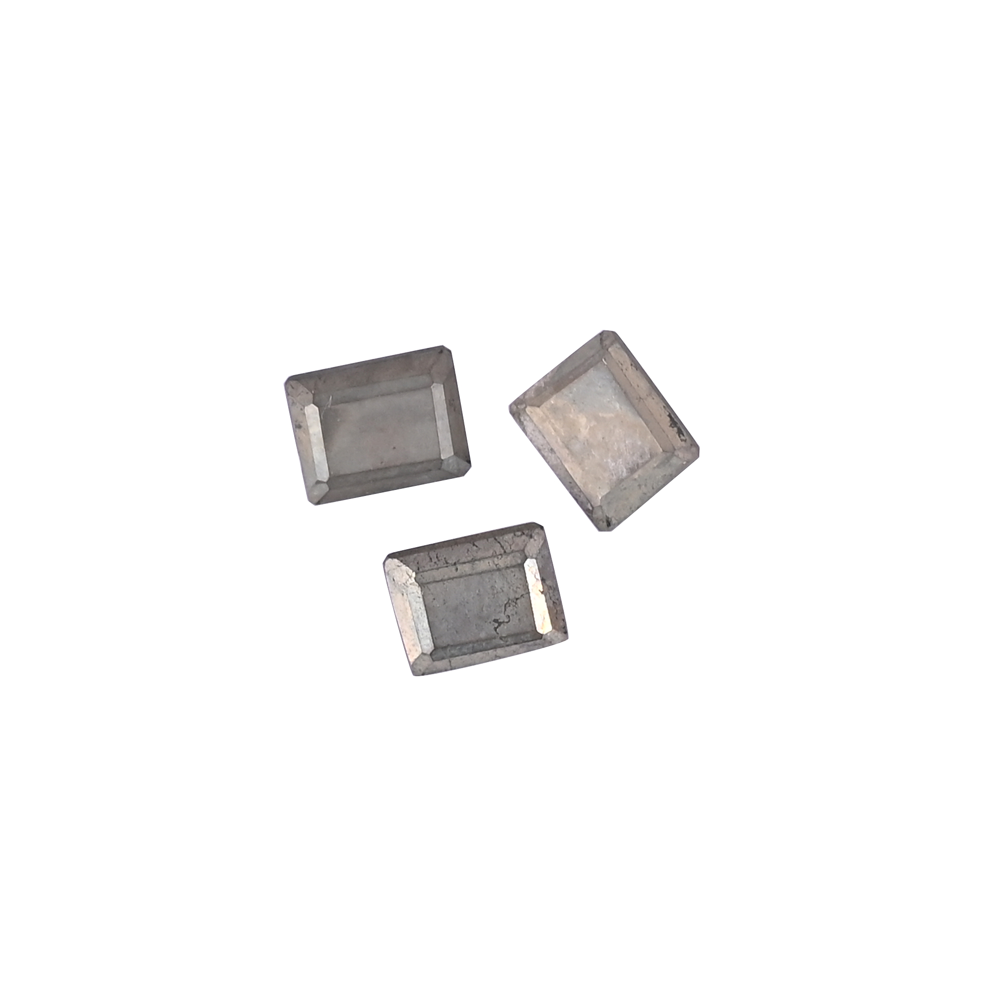 Natural Pyrite Loose Gemstone -58 Carat Rectangle 10x8 mm Flat-back Cabochon for Jewelry Making 1 Pcs