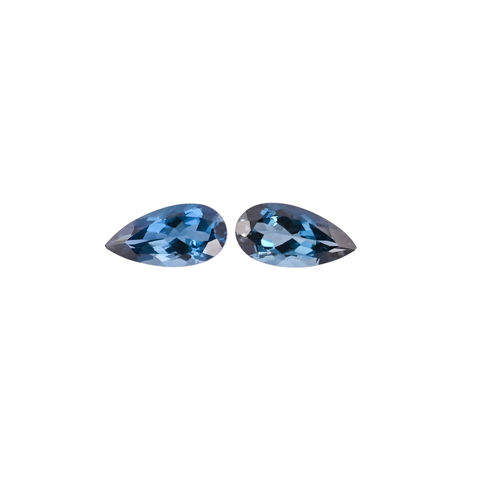 Natural London Blue Topaz 14x7 mm Pear Faceted Cut Loose Gemstone for Making Jewelry