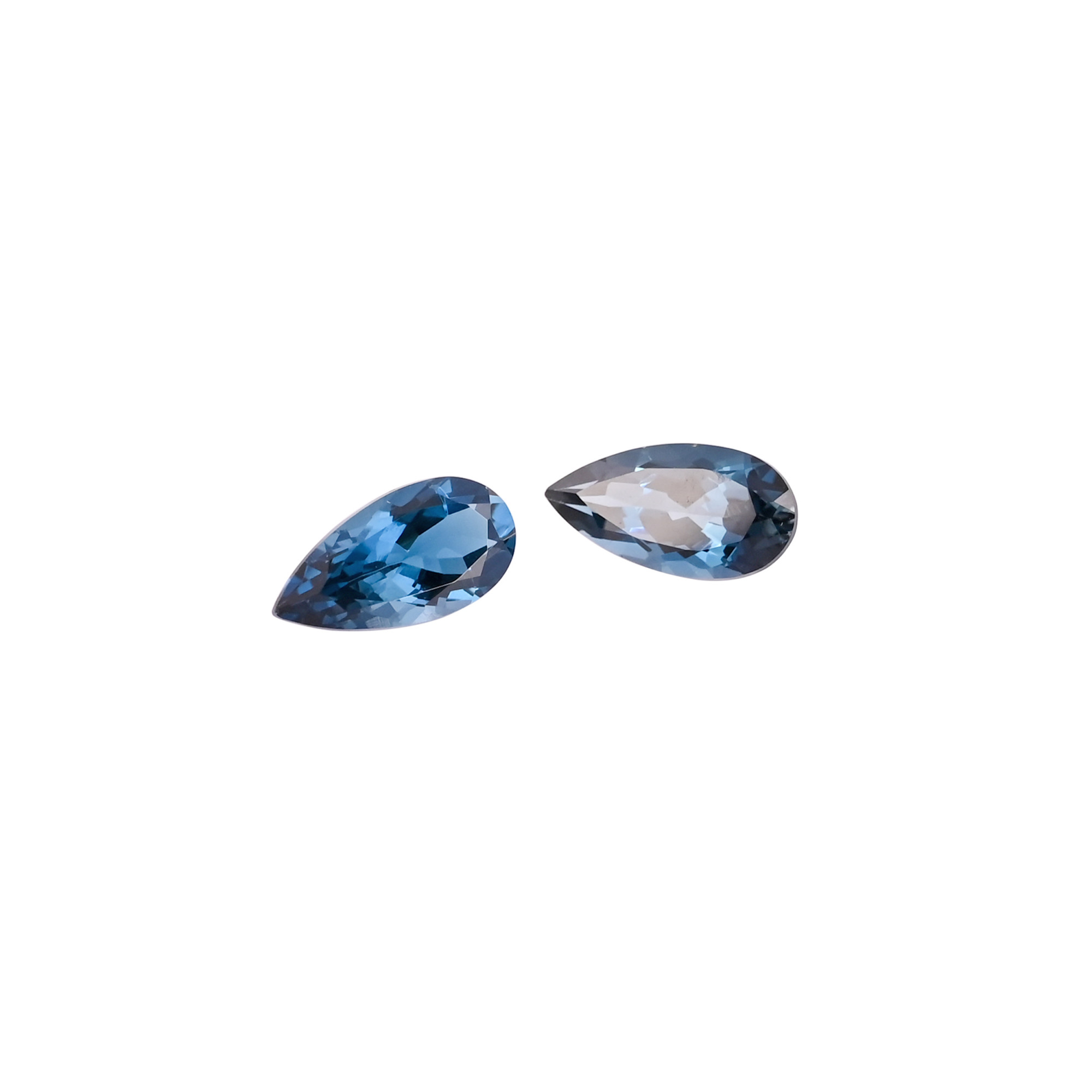 Natural London Blue Topaz 14x7 mm Pear Faceted Cut Loose Gemstone for Making Jewelry