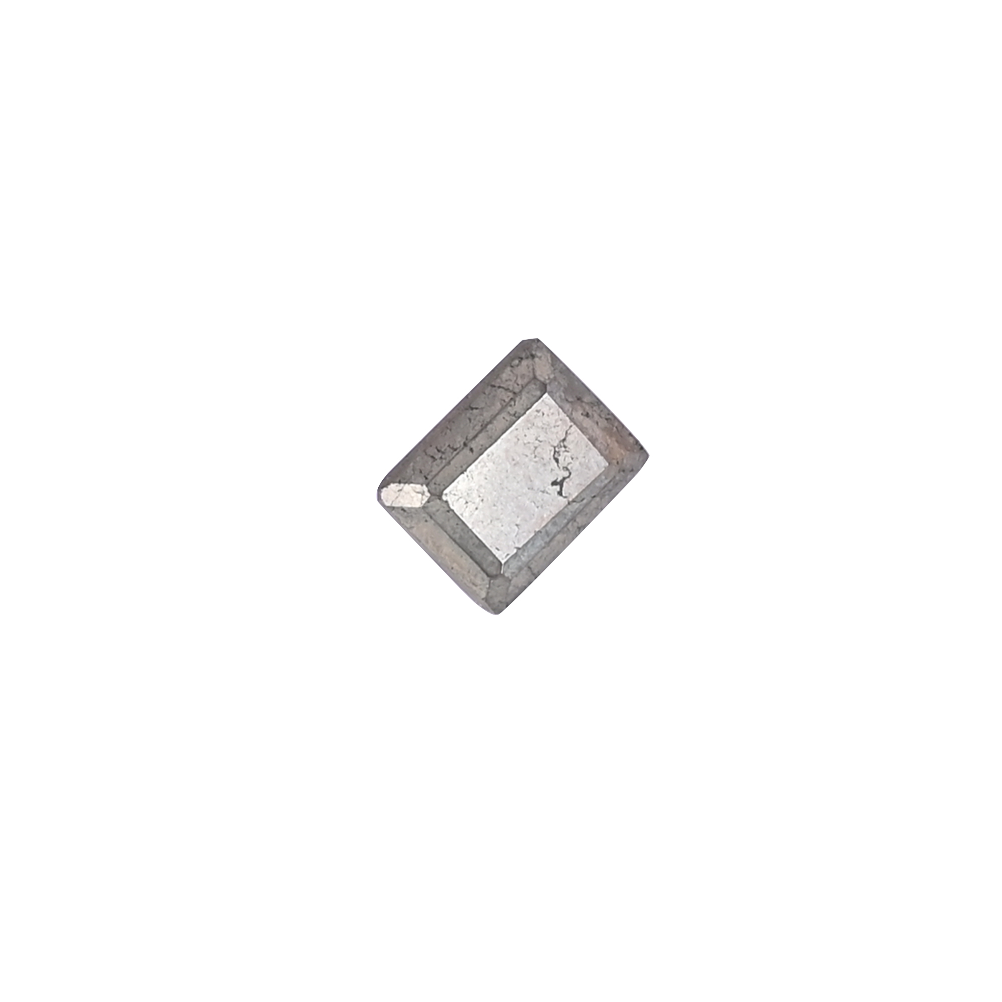 Natural Pyrite Loose Gemstone -58 Carat Rectangle 10x8 mm Flat-back Cabochon for Jewelry Making 1 Pcs