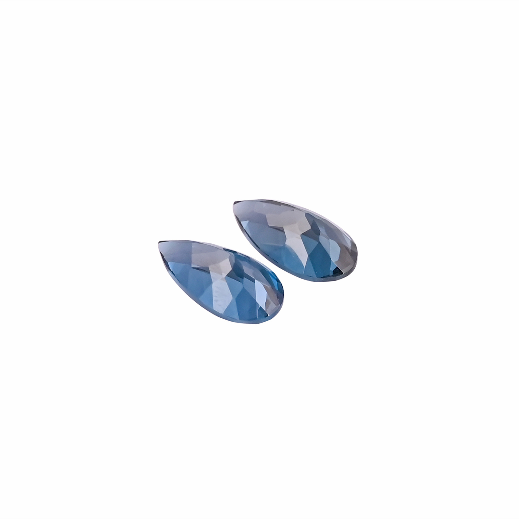 Natural London Blue Topaz 14x7 mm Pear Faceted Cut Loose Gemstone for Making Jewelry