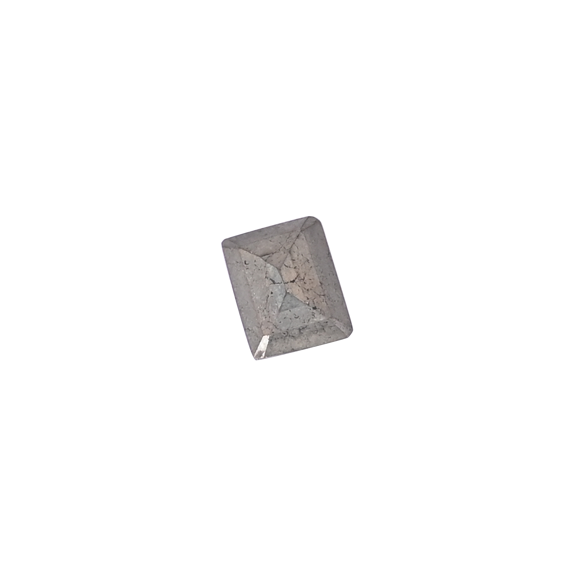Natural Pyrite Loose Gemstone -58 Carat Rectangle 10x8 mm Flat-back Cabochon for Jewelry Making  1 Pcs