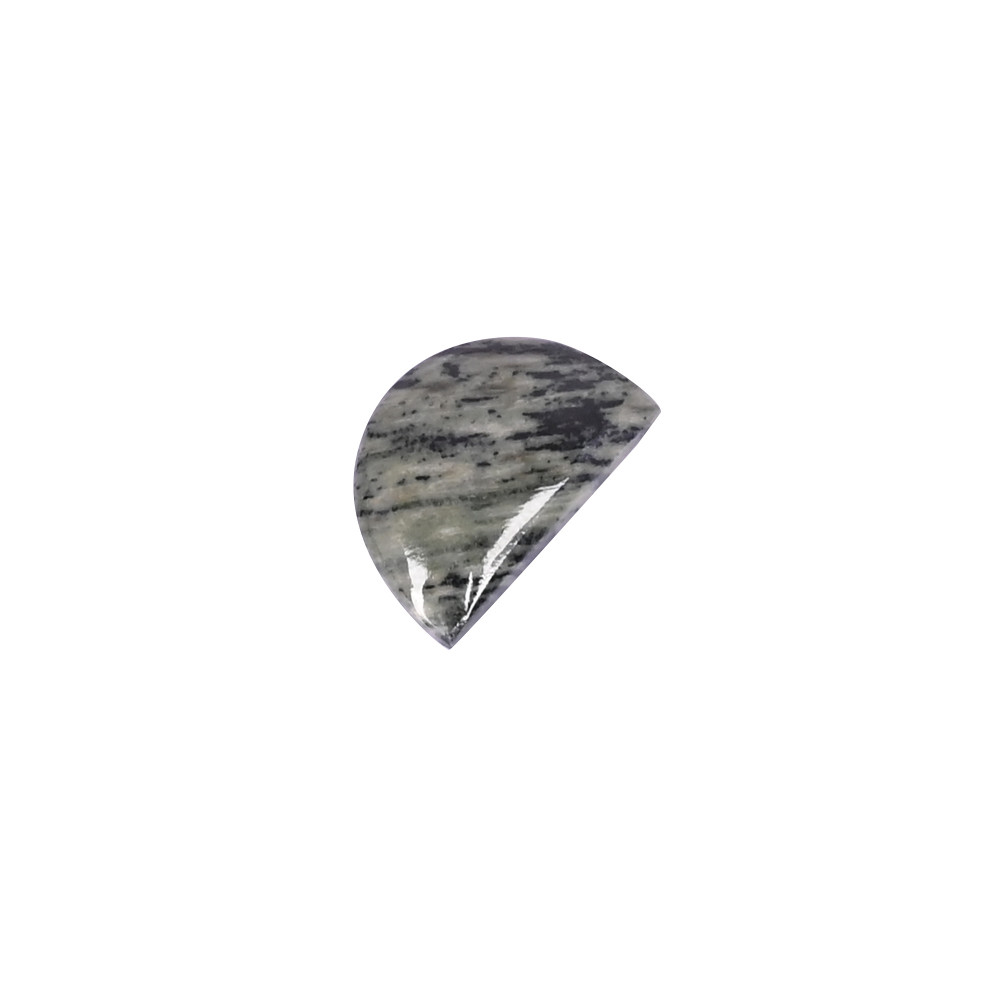 Image of Natural Moftail jasper Loose Gemstone -6.7 Carat Half Moon, 16x11 mm Flat-back Cabochon for Jewelry Making  | 1 Pcs
