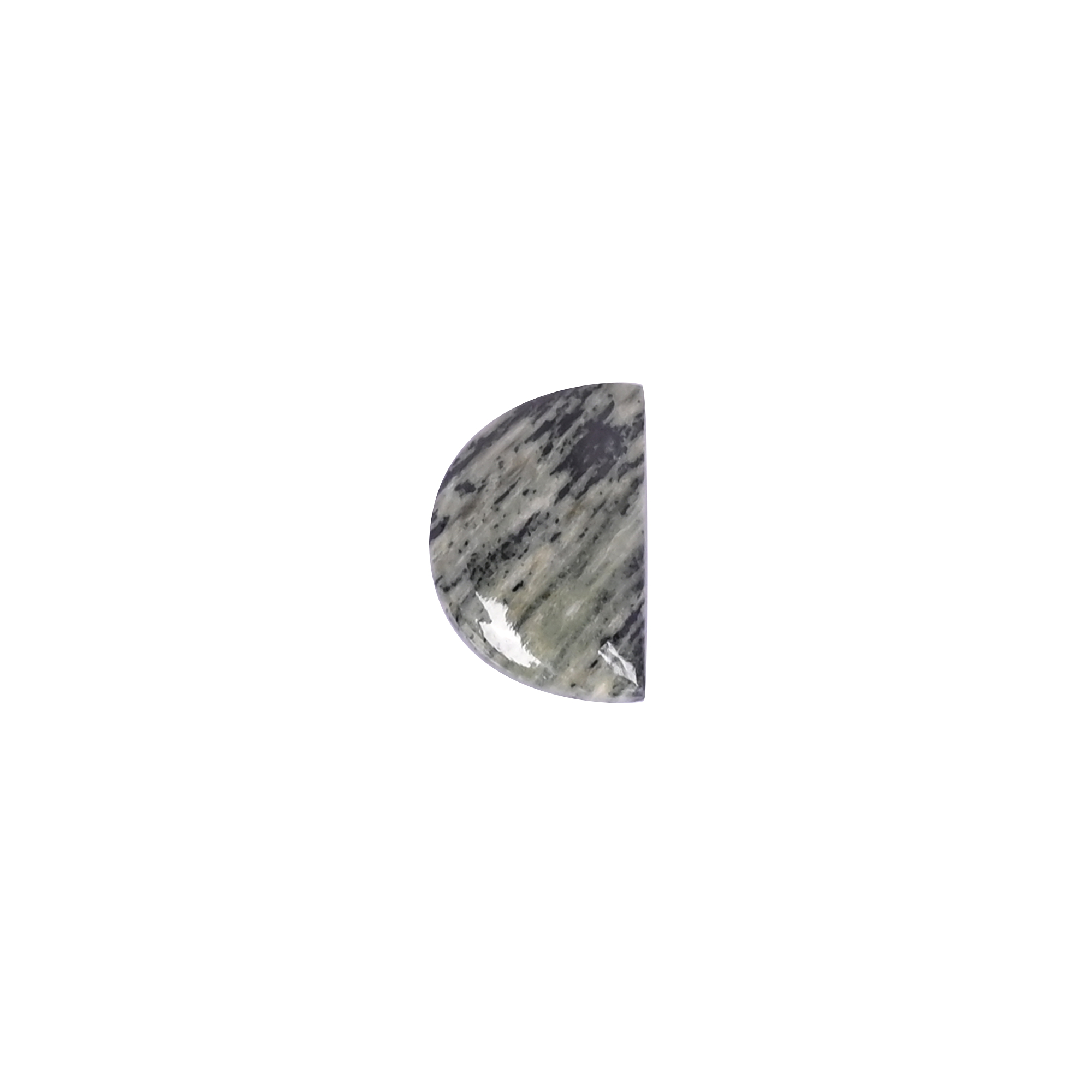 Natural Moftail jasper Loose Gemstone -67 Carat Half Moon 16x11 mm Flat-back Cabochon for Jewelry Making 1 Pcs