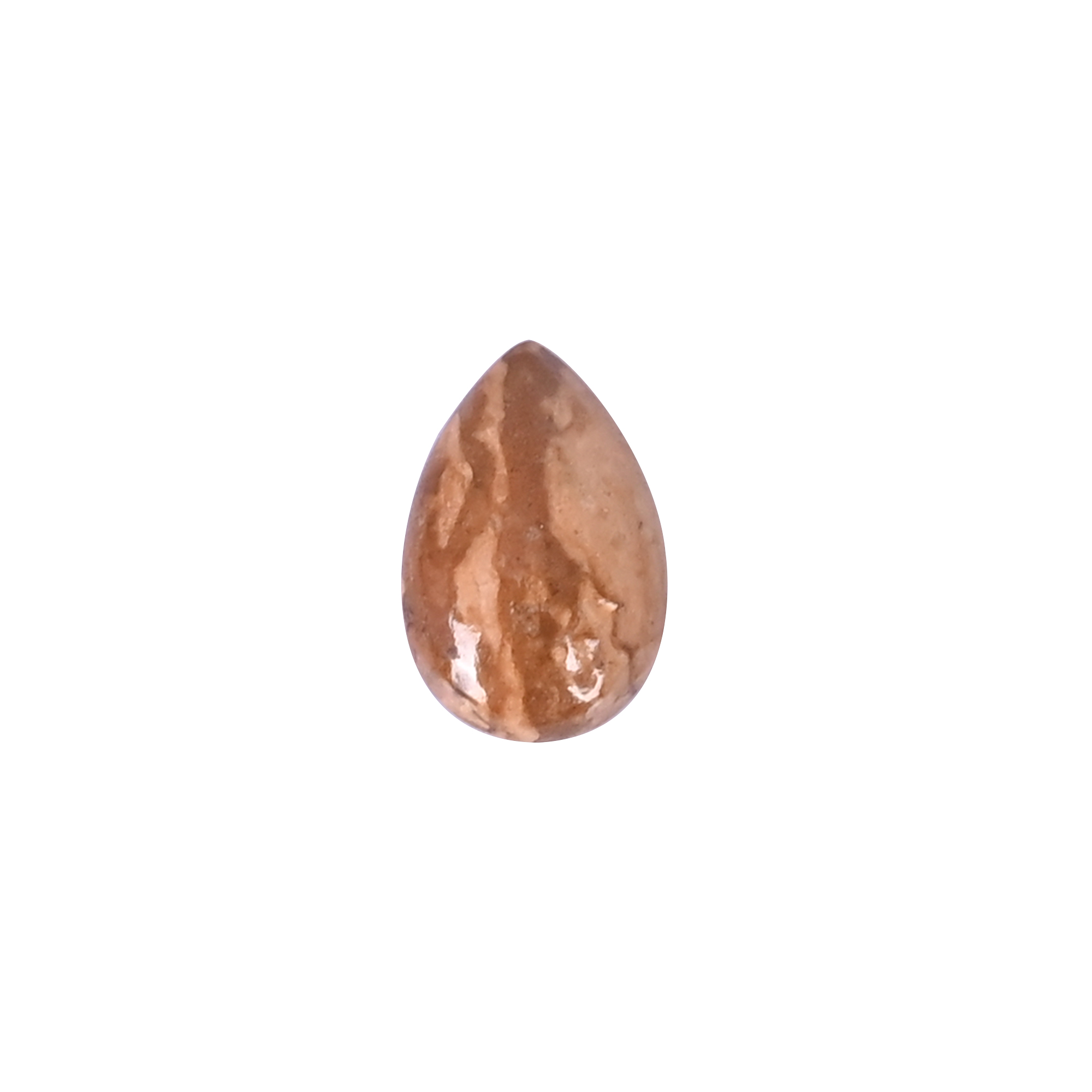 Natural Picture jasper Loose Gemstone -53 Carat Pear 15x10 mm Flat-back Cabochon for Jewelry Making   1 Pcs