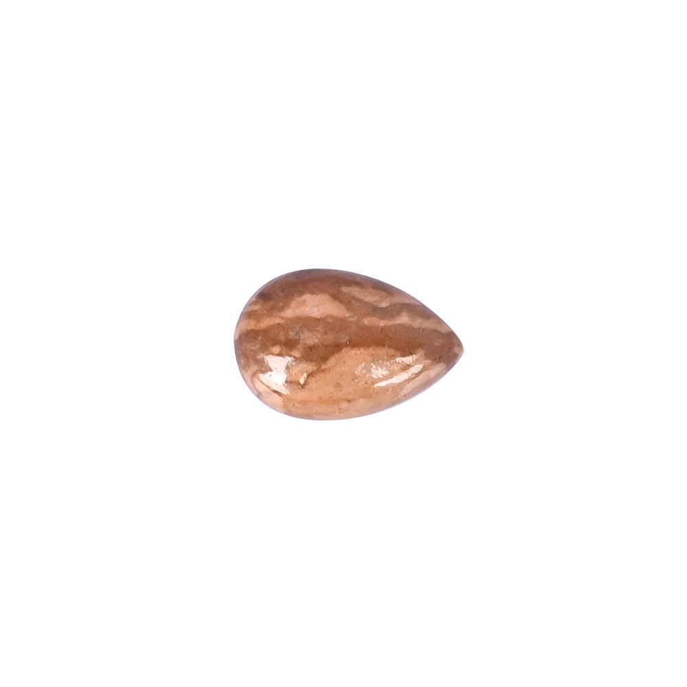 Image of Natural Picture jasper Loose Gemstone -5.3 Carat Pear, 15x10 mm Flat-back Cabochon for Jewelry Making  | 1 Pcs