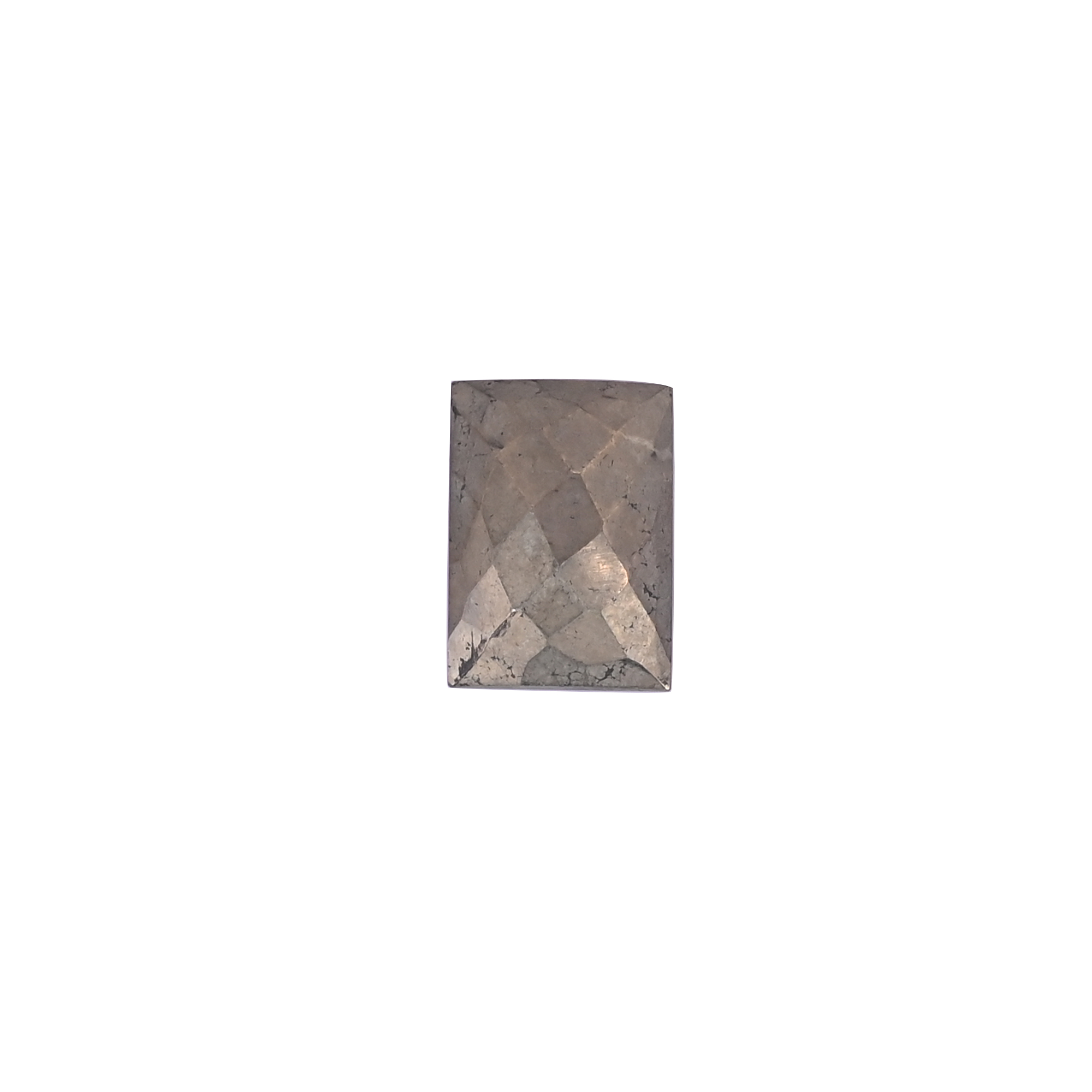 Natural Pyrite Loose Gemstone -20 Carat Rectangle 18x13 mm Flat-back Cabochon for Jewelry Making 1 Pcs