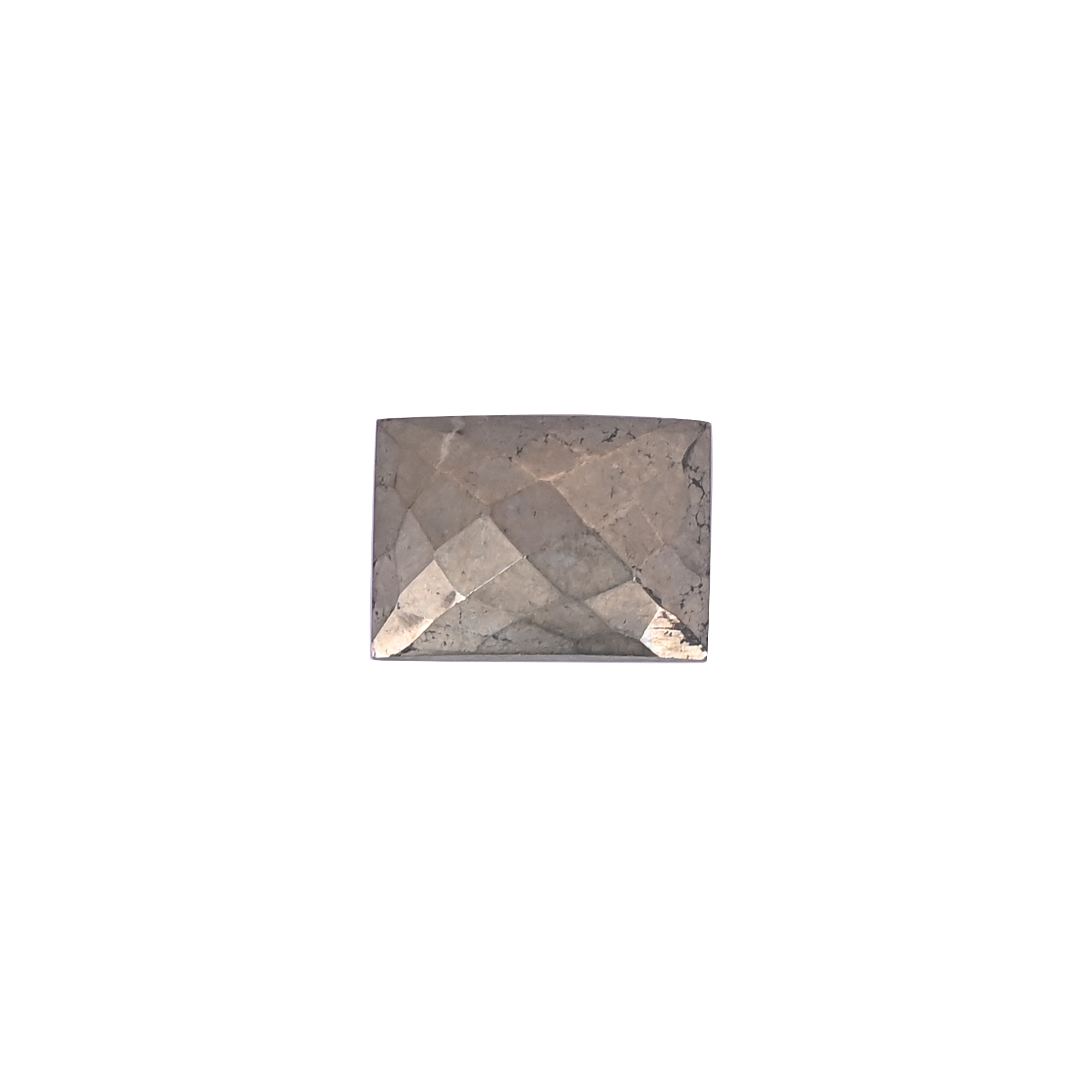 Natural Pyrite Loose Gemstone -20 Carat Rectangle 18x13 mm Flat-back Cabochon for Jewelry Making  1 Pcs