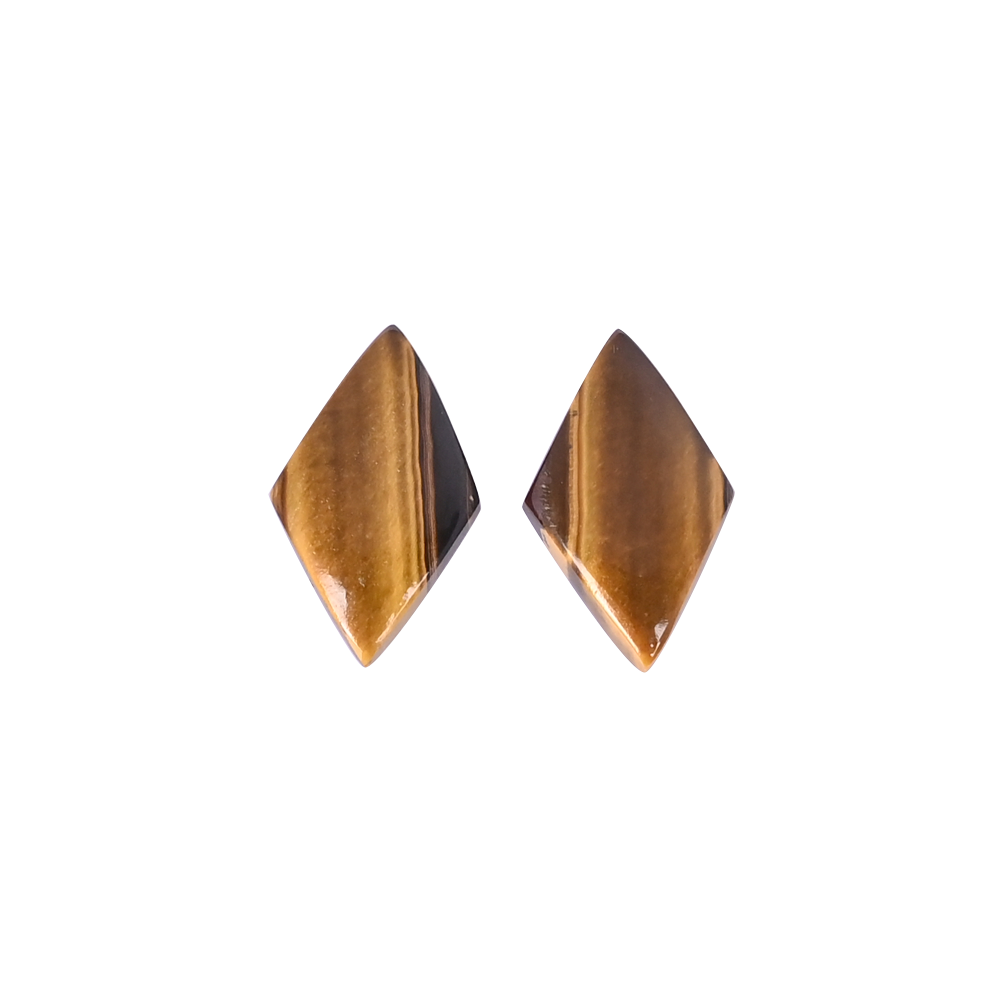 Tiger Eye Loose Gemstone 76 Carat Kite 20x12 mm Flat-back Cabochon for Jewelry Making 1 Pcs