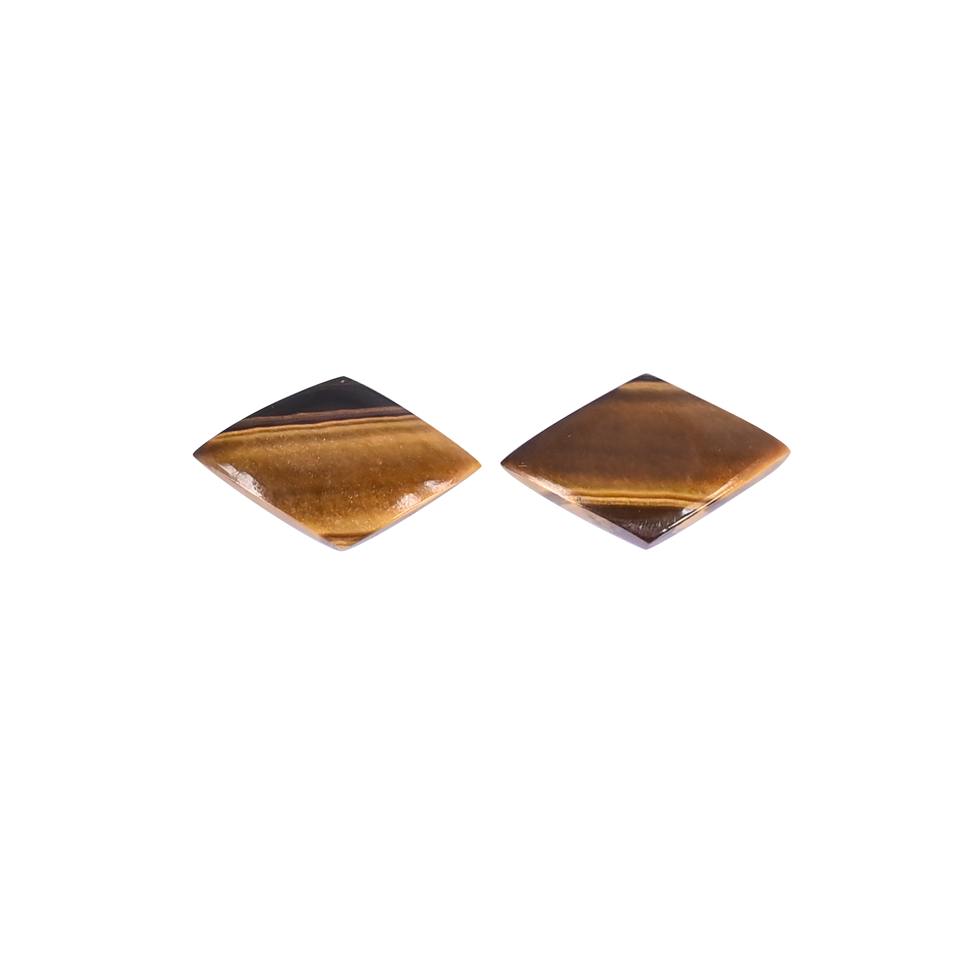 Tiger Eye Loose Gemstone 76 Carat Kite 20x12 mm Flat-back Cabochon for Jewelry Making 1 Pcs