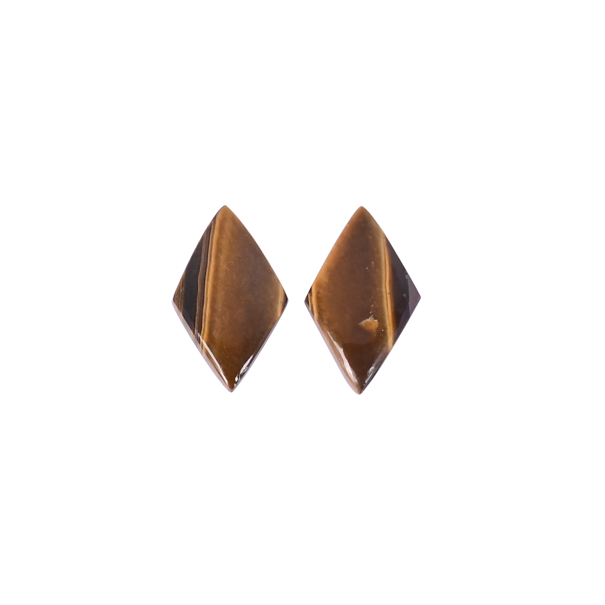 Tiger Eye Loose Gemstone 76 Carat Kite 20x12 mm Flat-back Cabochon for Jewelry Making 1 Pcs