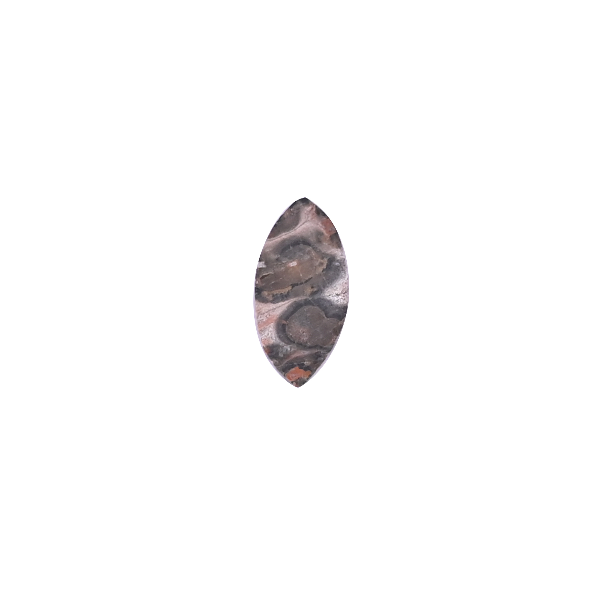 Leopard skin jasper Loose Gemstone -46 Carat marquise 17x8 mm Flat-back Cabochon for Jewelry Making  1 Pcs