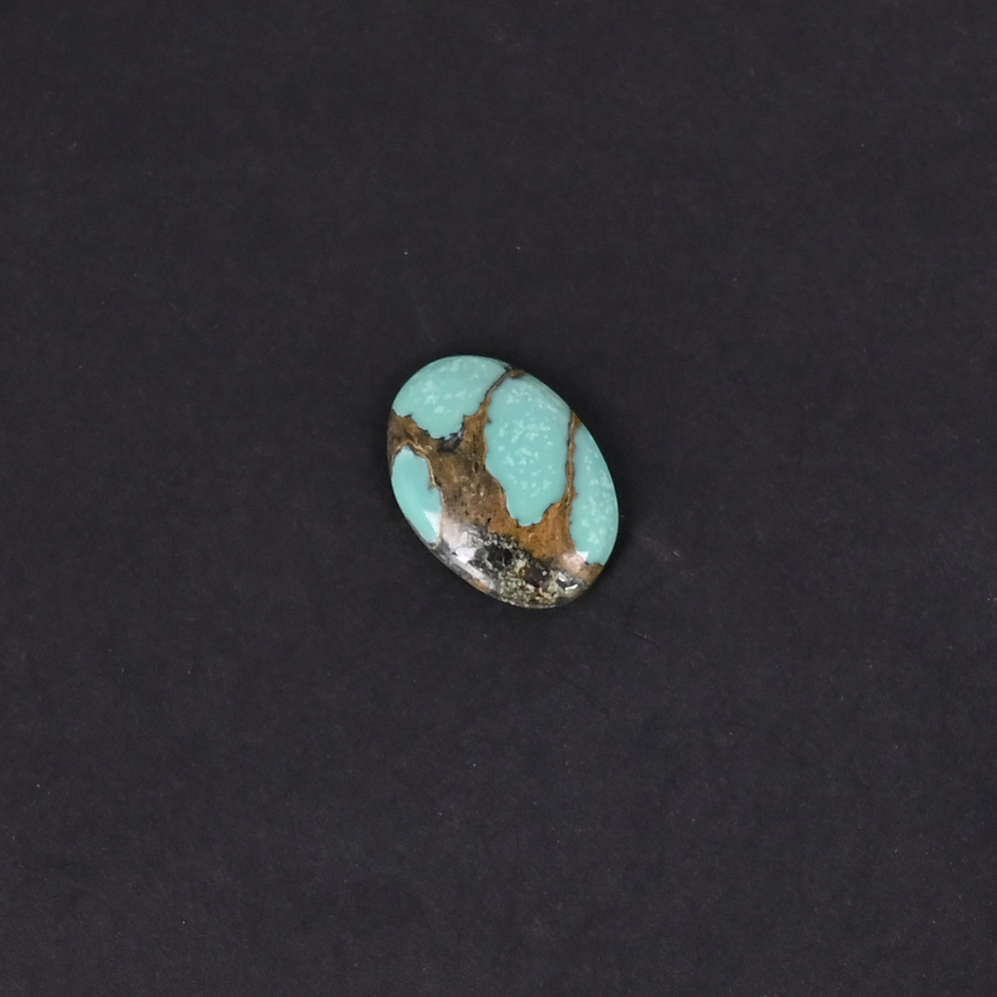 Natural Tibetan turquoise Loose Gemstone -36 Carat Oval 14x10 mm Flat-back Cabochon for Jewelry Making