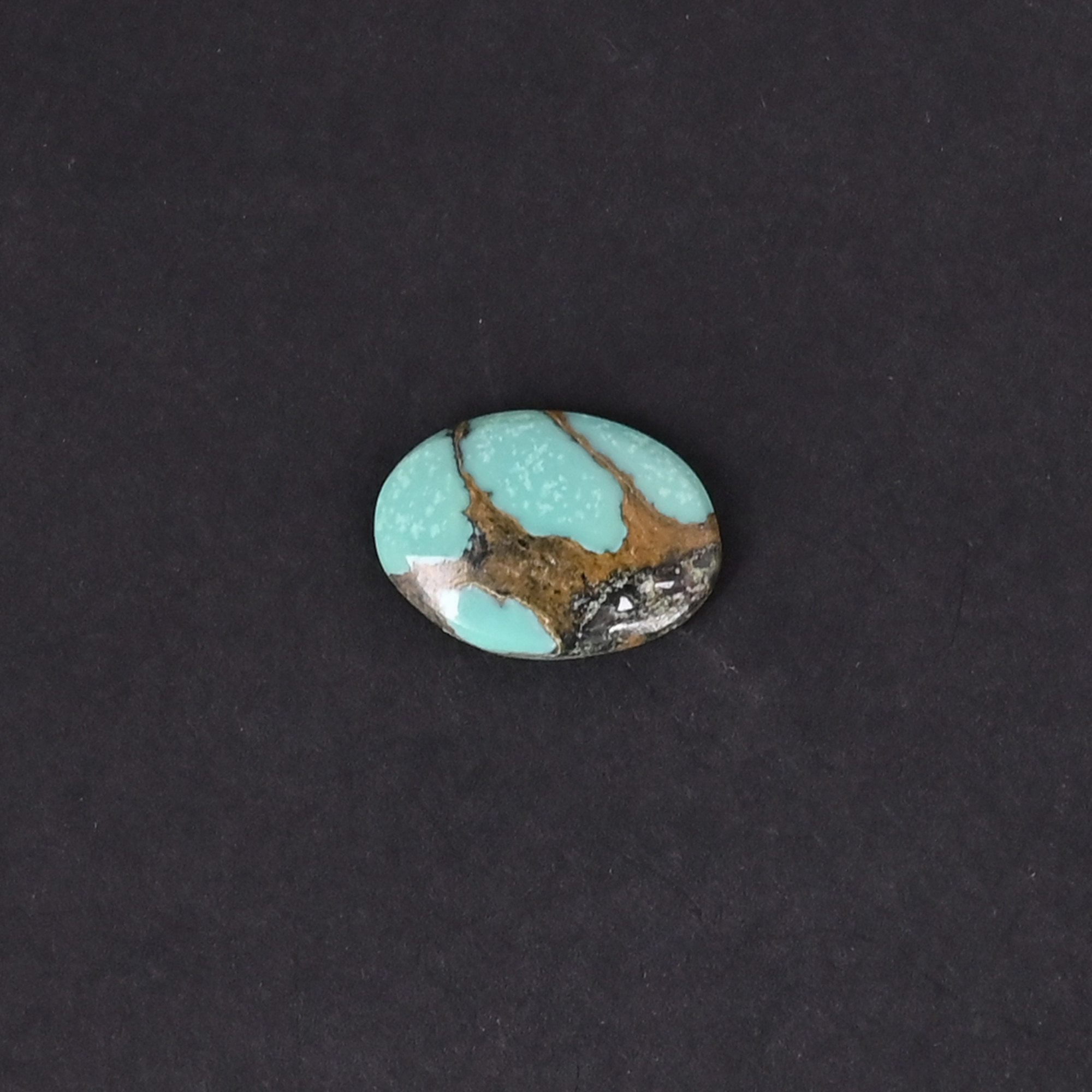 Natural Tibetan turquoise Loose Gemstone -36 Carat Oval 14x10 mm Flat-back Cabochon for Jewelry Making