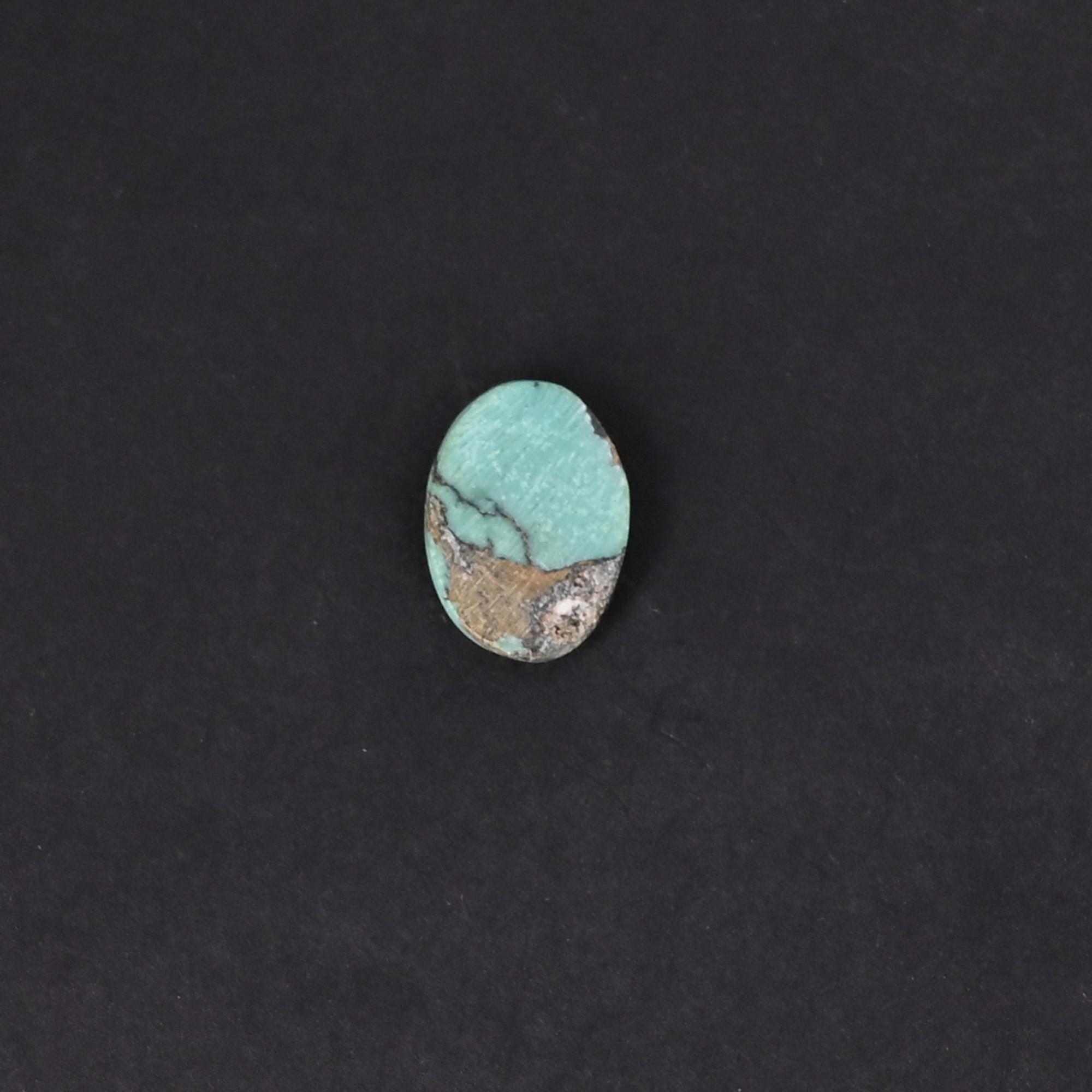 Natural Tibetan turquoise Loose Gemstone -36 Carat Oval 14x10 mm Flat-back Cabochon for Jewelry Making