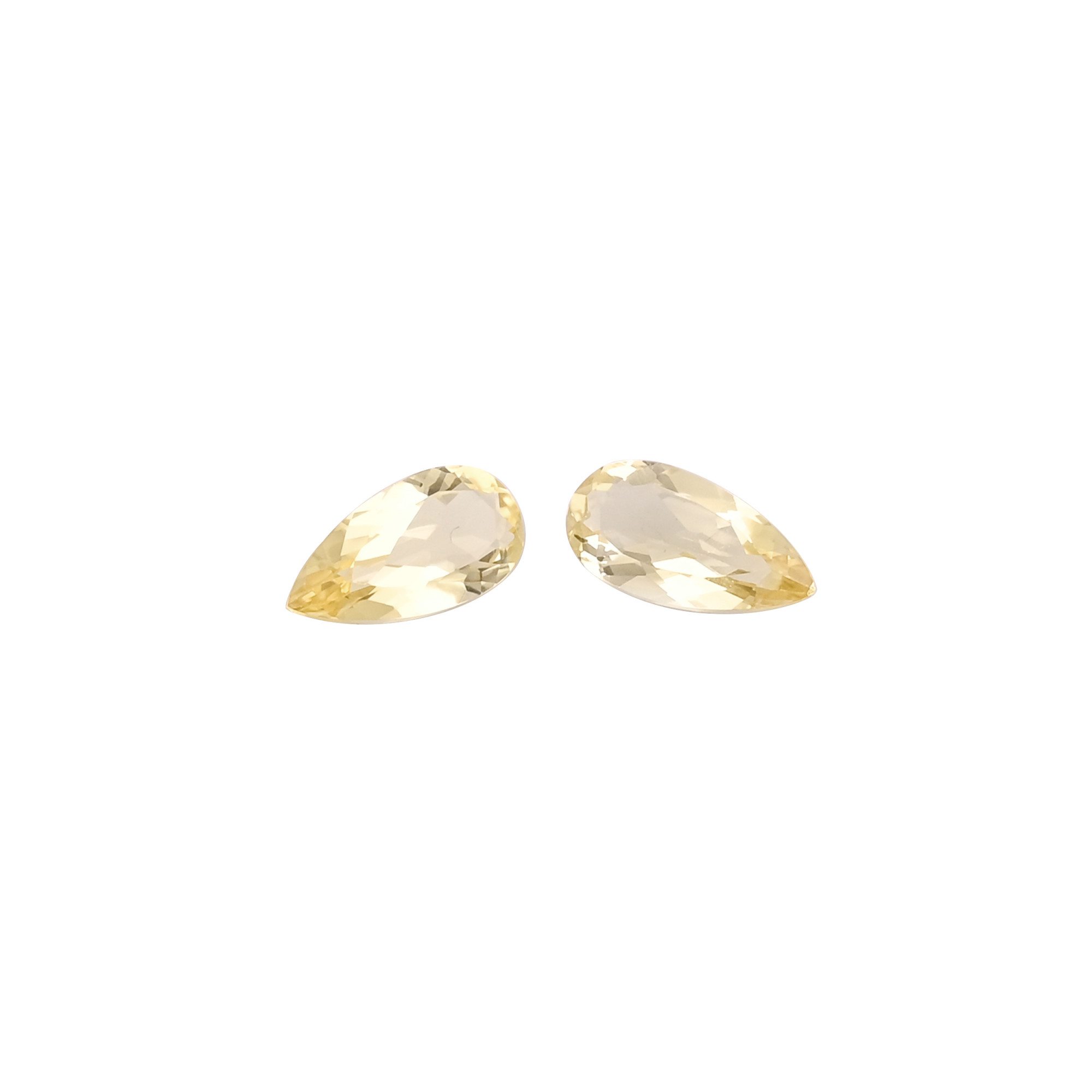 Natural Yellow Beryl Gemstone 435 Ct Pear Faceted Cut Loose Gemstone For Making Jewelry
