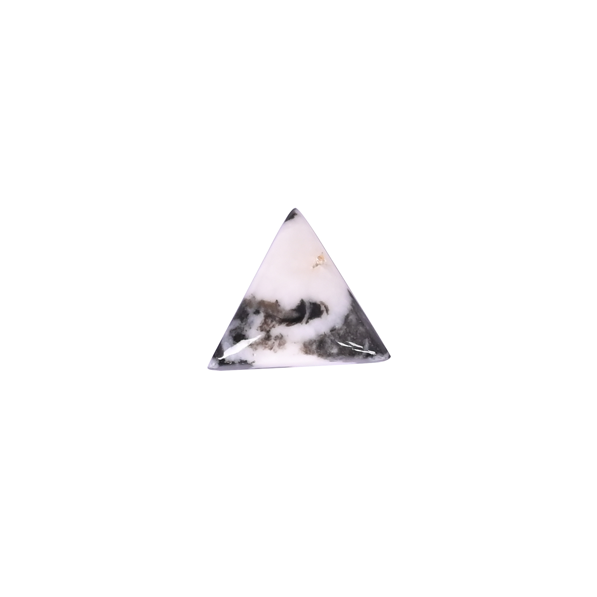 Natural Zebra Jasper Loose Gemstone -85 Carat Triangle 15x17 mm Flat-back Cabochon for Jewelry Making