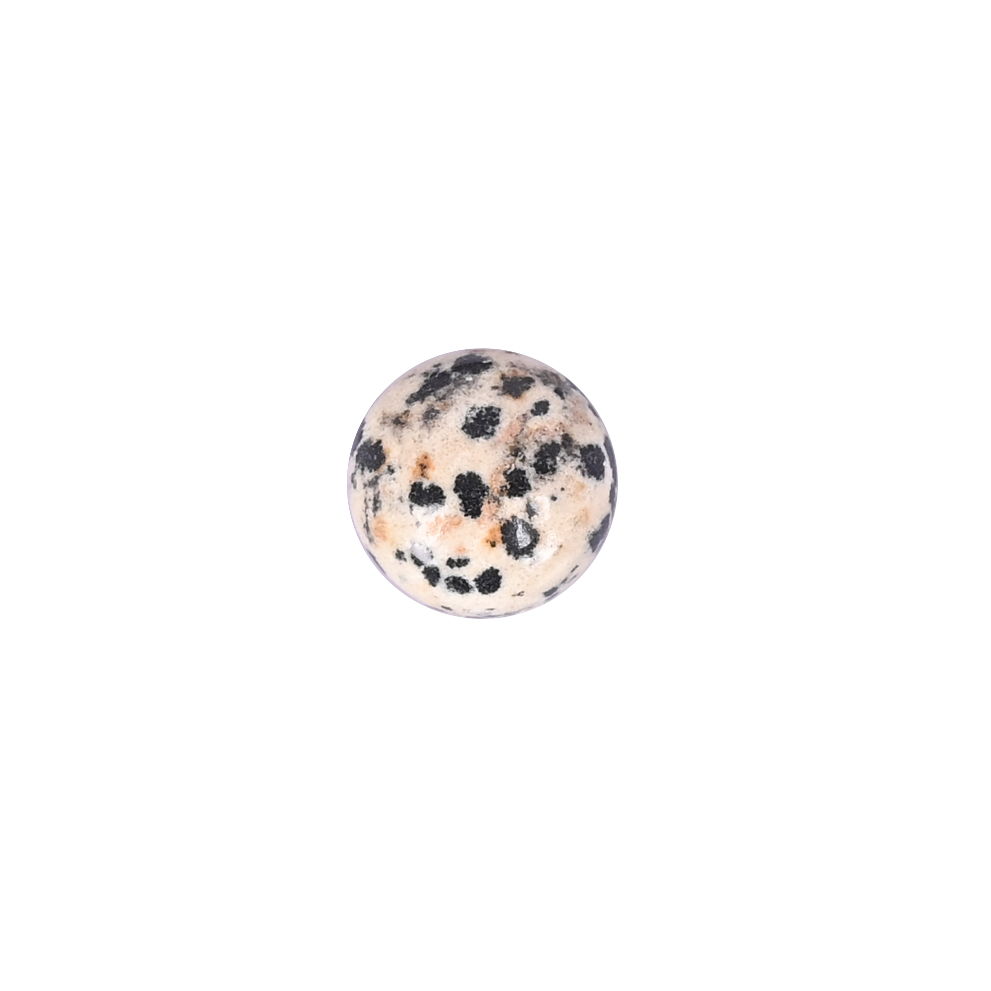 Natural Dalmatian jasper Loose Gemstone -118 Carat Hemisphere 14x14 mm Flat-back Cabochon for Jewelry Making