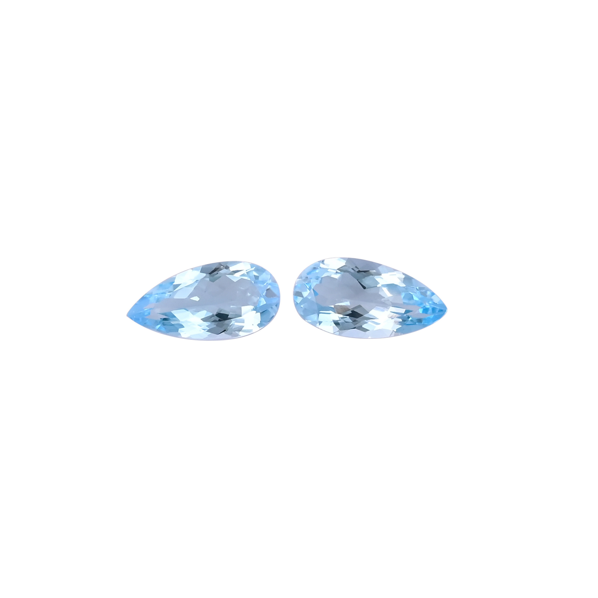 Natural Swiss Blue Topaz 9x18 MM Pear Faceted Cut Loose Gemstone for Making Jewelry