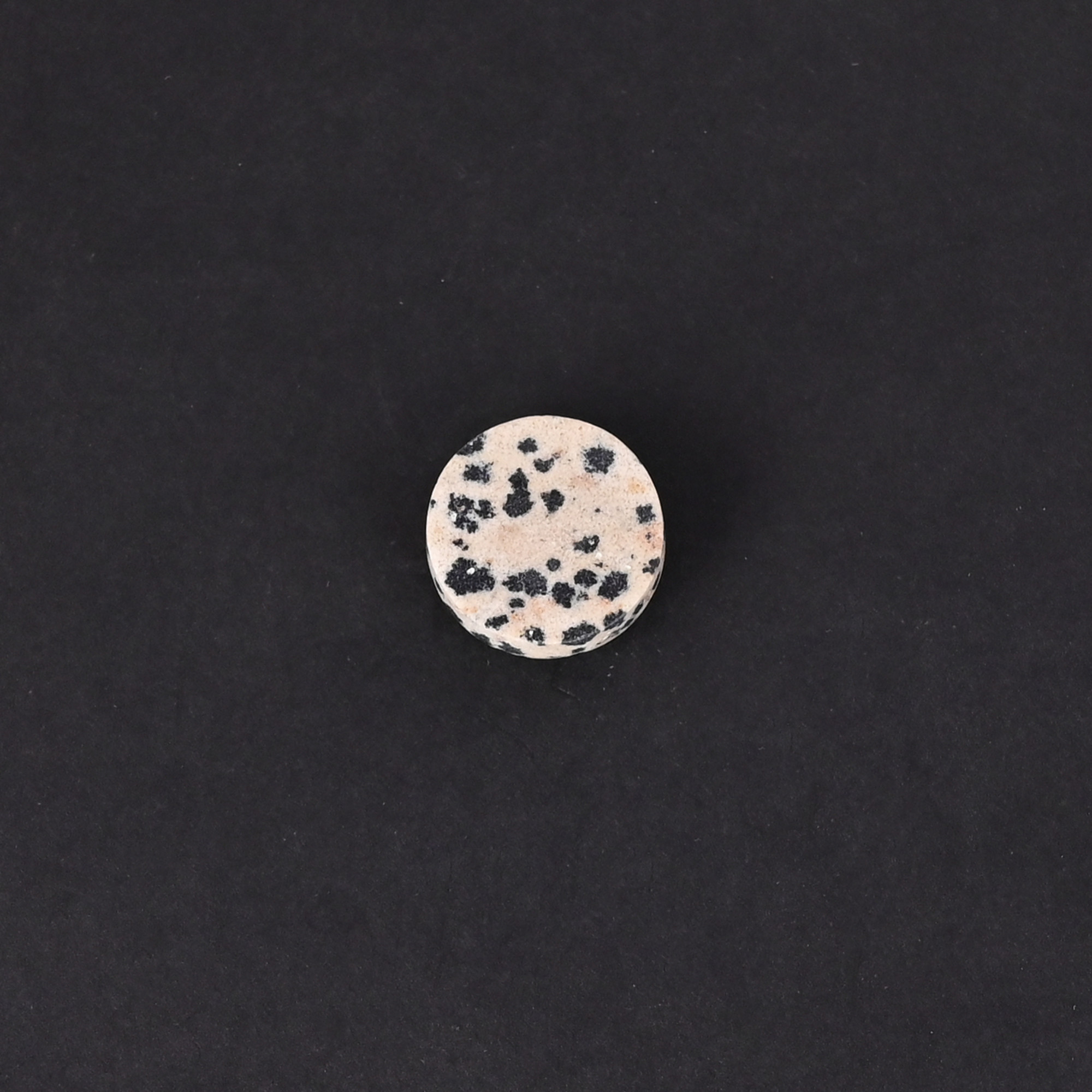 Natural Dalmatian jasper Loose Gemstone -118 Carat Hemisphere 14x14 mm Flat-back Cabochon for Jewelry Making