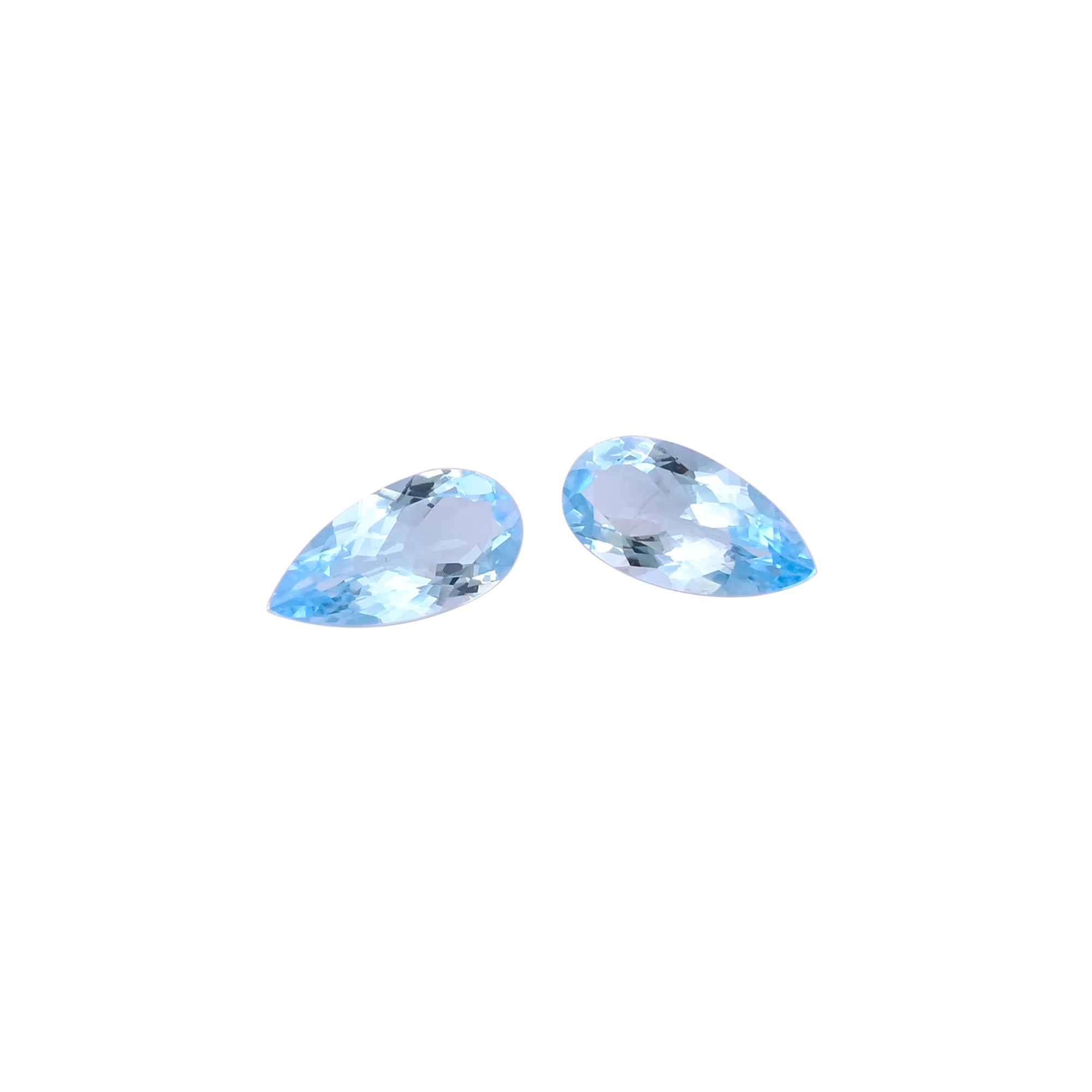 Natural Swiss Blue Topaz 9x18 MM Pear Faceted Cut Loose Gemstone for Making Jewelry
