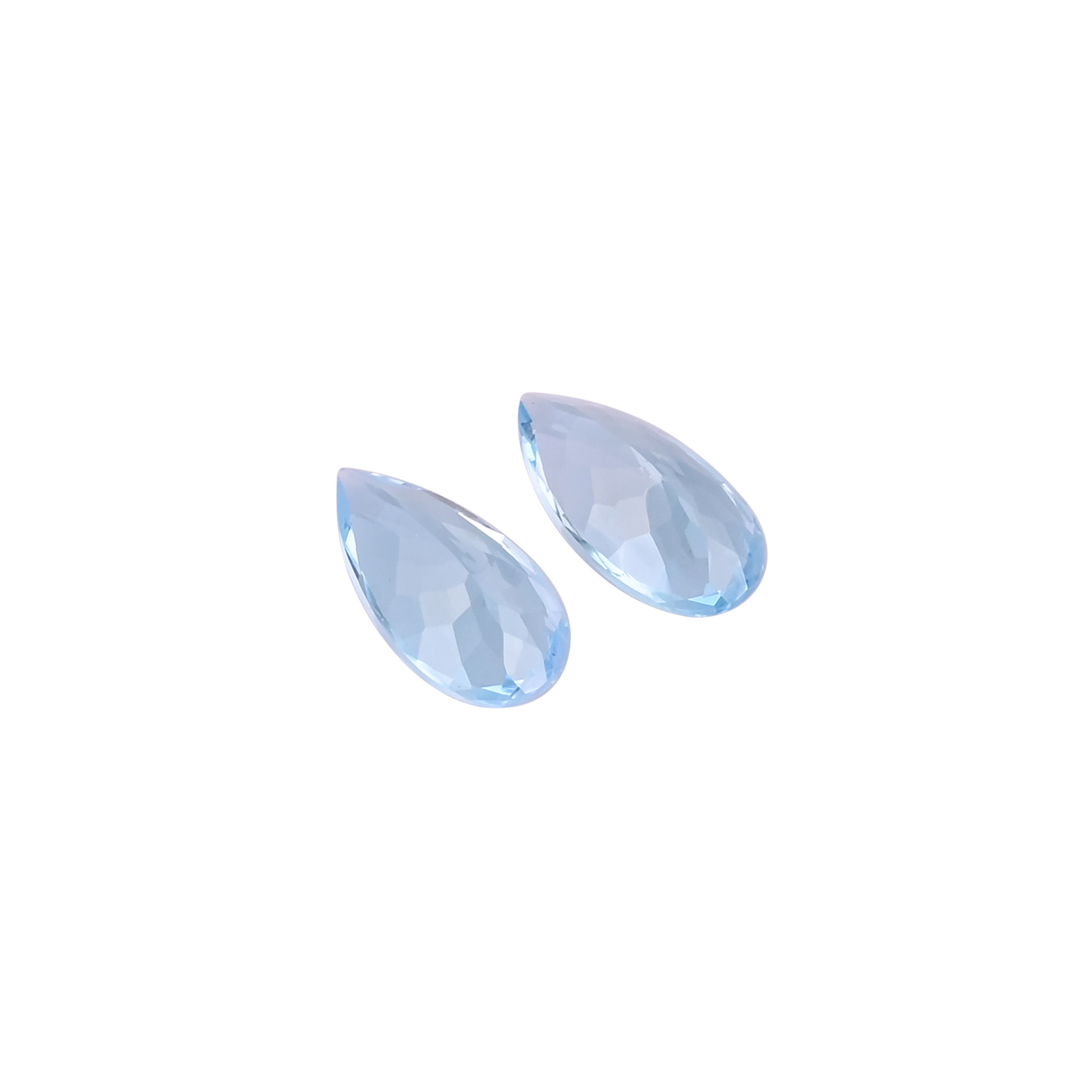 Natural Swiss Blue Topaz 9x18 MM Pear Faceted Cut Loose Gemstone for Making Jewelry