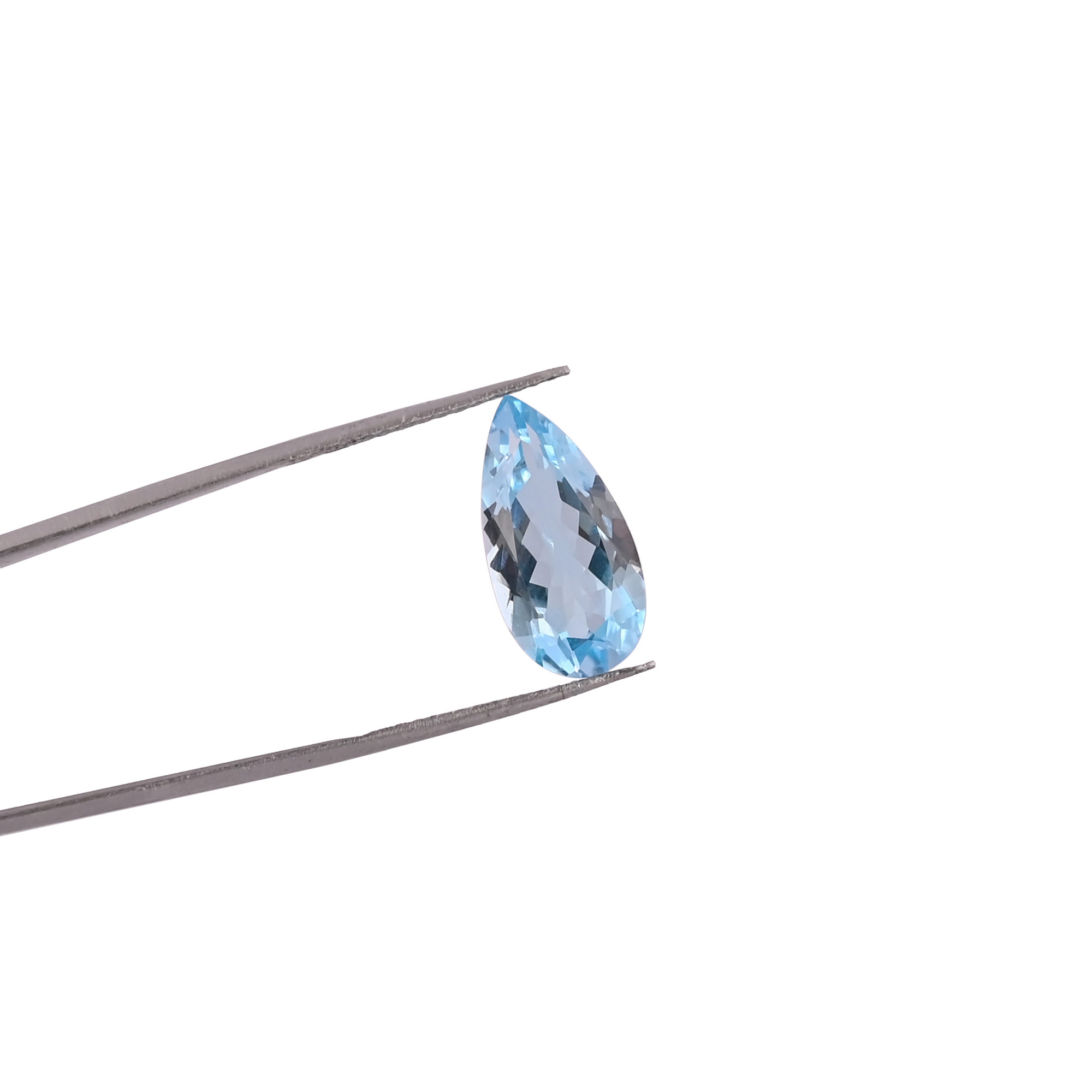 Natural Swiss Blue Topaz 9x18 MM Pear Faceted Cut Loose Gemstone for Making Jewelry