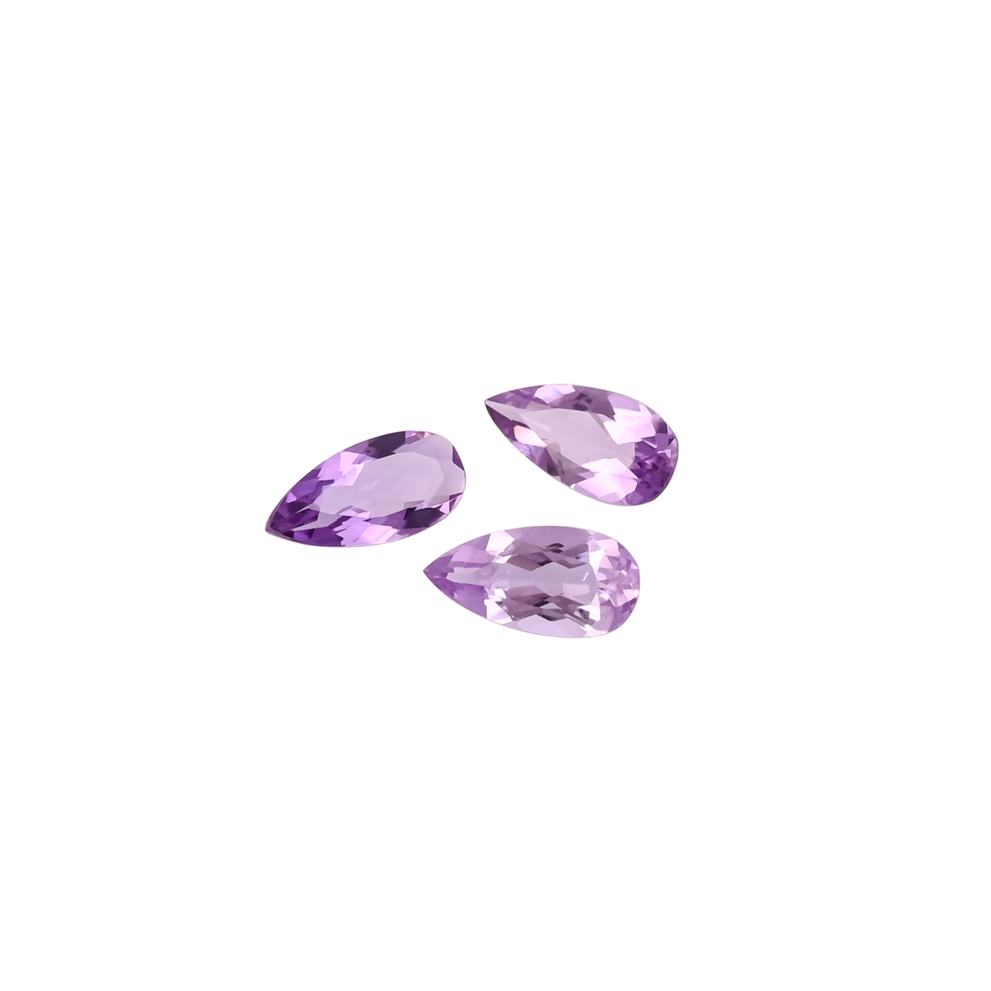 Natural Amethyst Gemstone 14x7 MM Pear Faceted Cut Loose Stone For Making Jewelry