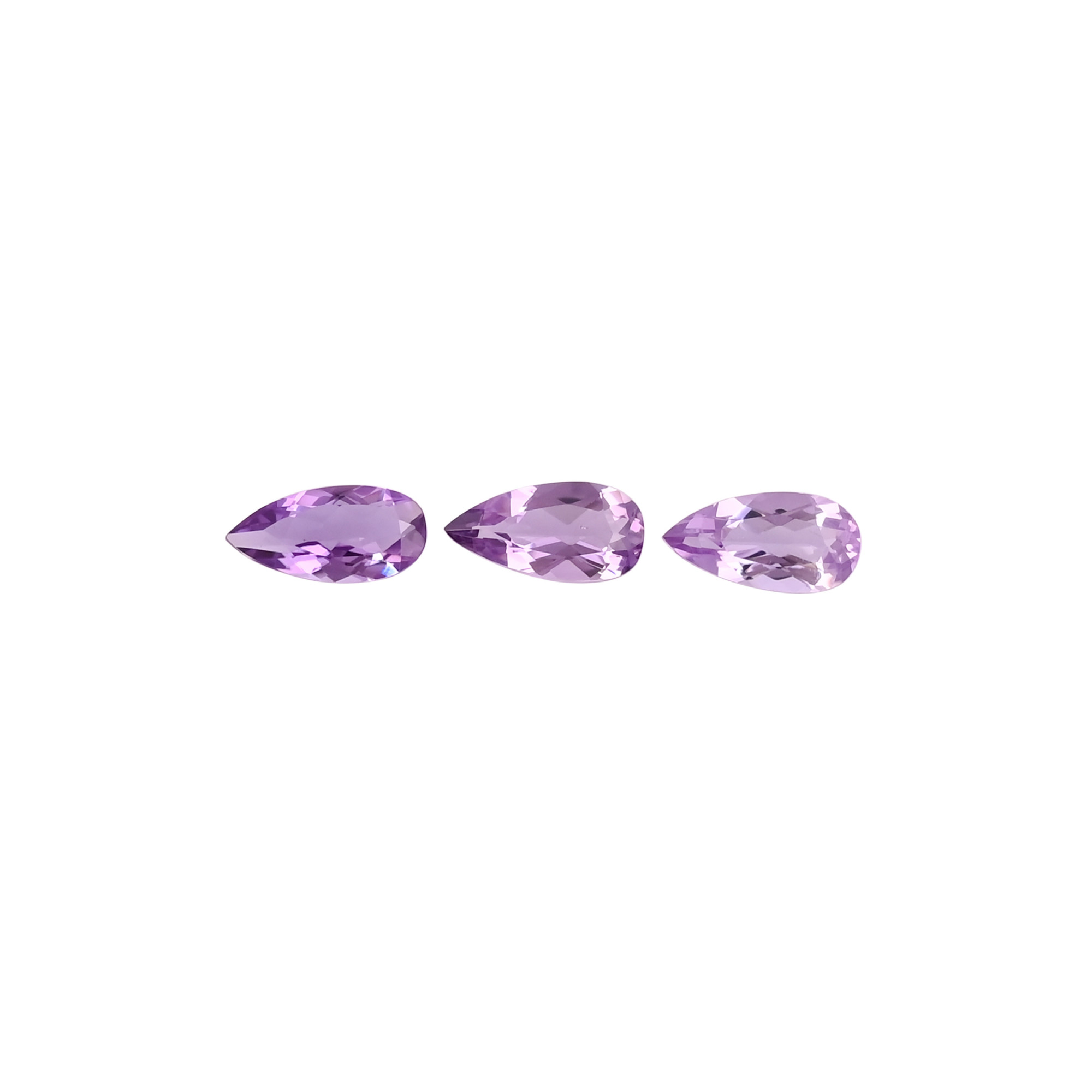 Natural Amethyst Gemstone 14x7 MM Pear Faceted Cut Loose Stone For Making Jewelry