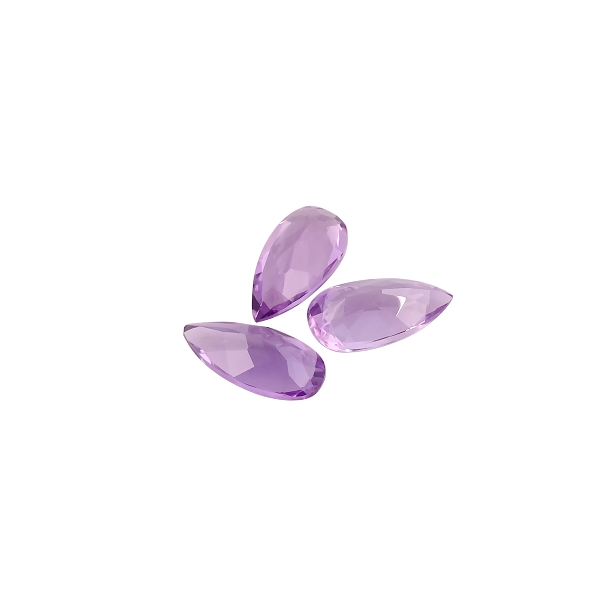 Natural Amethyst Gemstone 14x7 MM Pear Faceted Cut Loose Stone For Making Jewelry