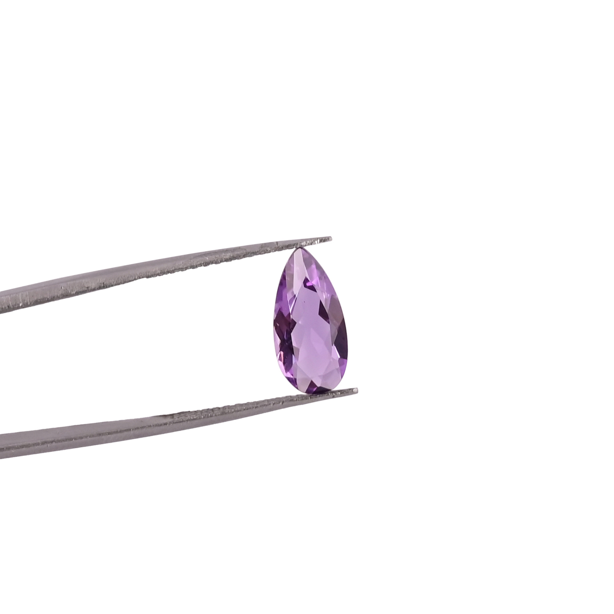 Natural Amethyst Gemstone 14x7 MM Pear Faceted Cut Loose Stone For Making Jewelry
