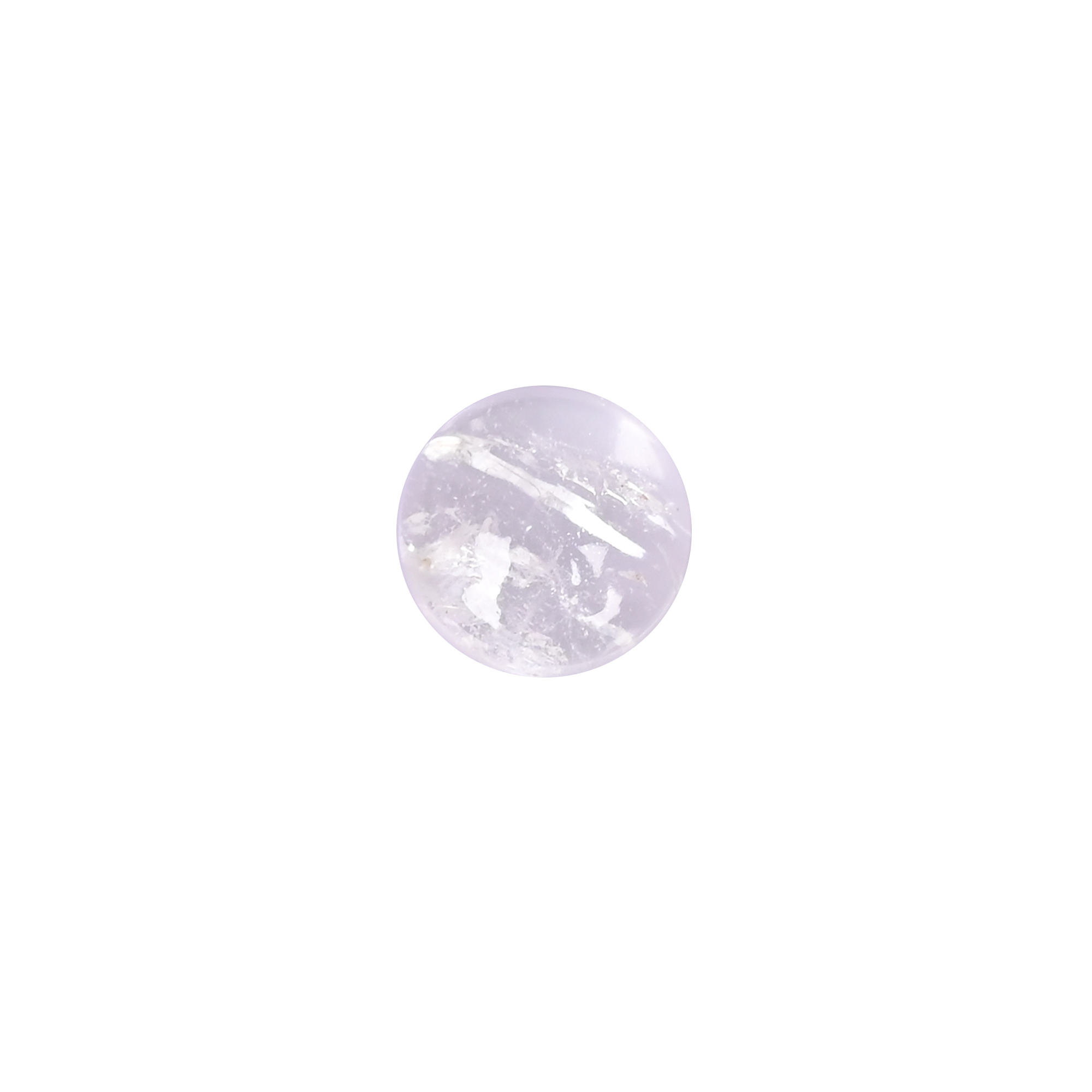 Natural Crystal Quartz Loose Gemstone -152 Carat Round 16x16 mm Flat-back Cabochon for Jewelry Making