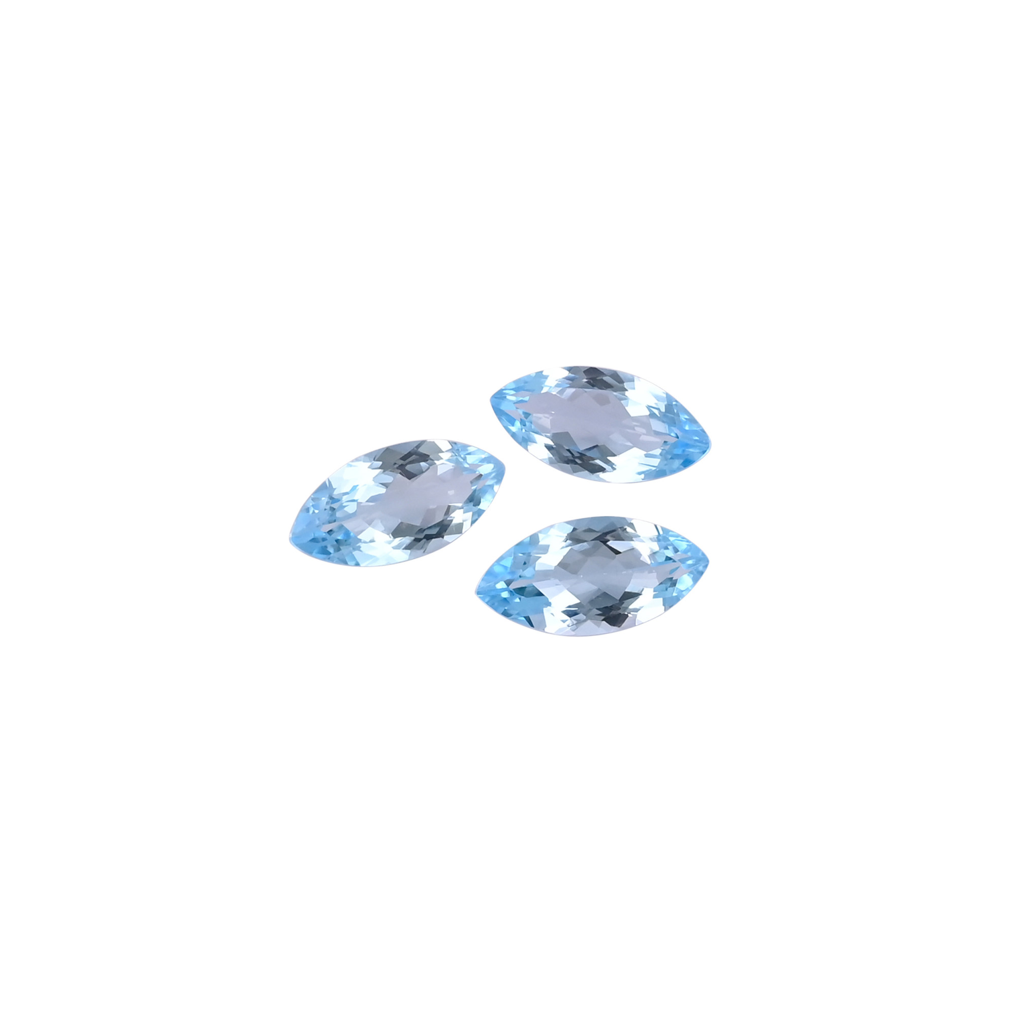 Natural Swiss Blue Topaz Gemstone 20x10 MM Marquise Faceted Cut Loose Stone For Making Jewelry