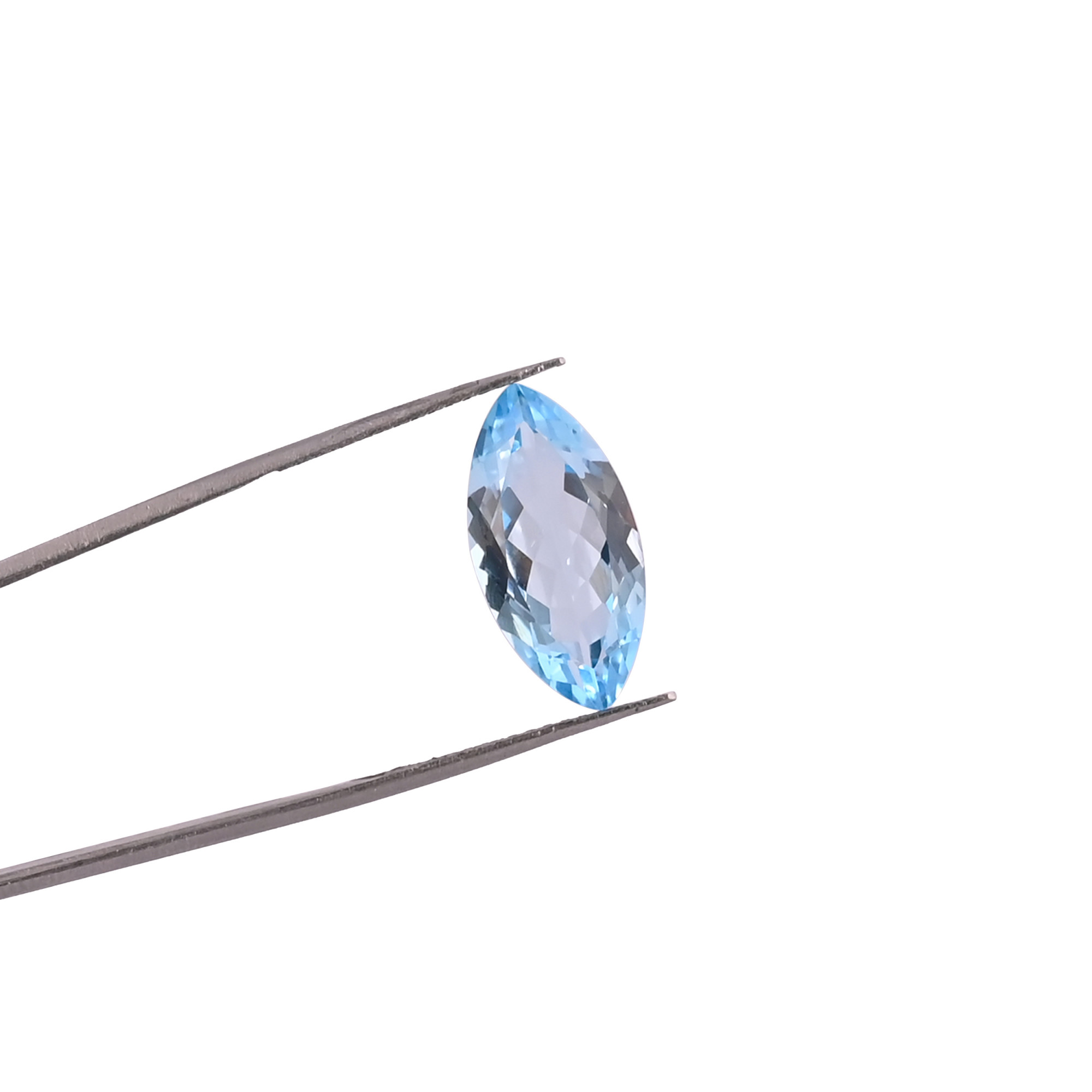 Natural Swiss Blue Topaz Gemstone 20x10 MM Marquise Faceted Cut Loose Stone For Making Jewelry