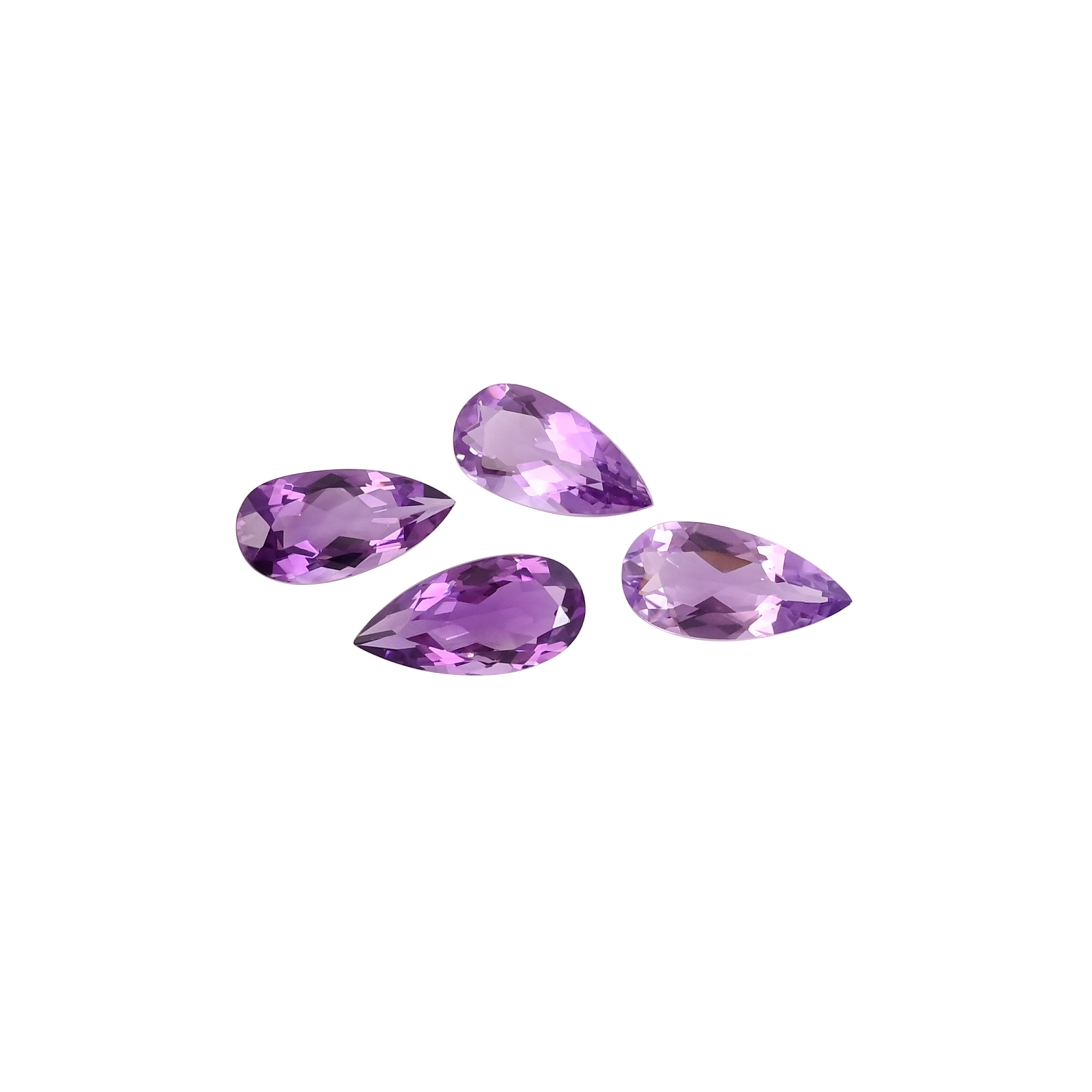 Natural Amethyst 9x18 MM Pear Faceted Cut Eye Clean Loose Gemstone For Making Jewelry