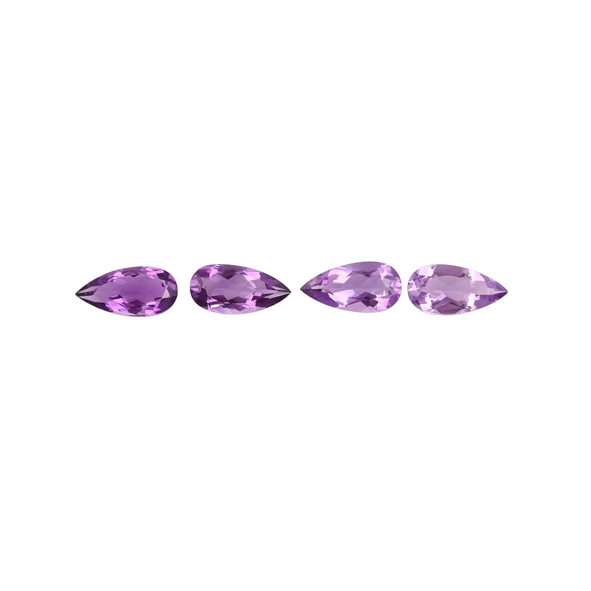 Natural Amethyst 9x18 MM Pear Faceted Cut Eye Clean Loose Gemstone For Making Jewelry