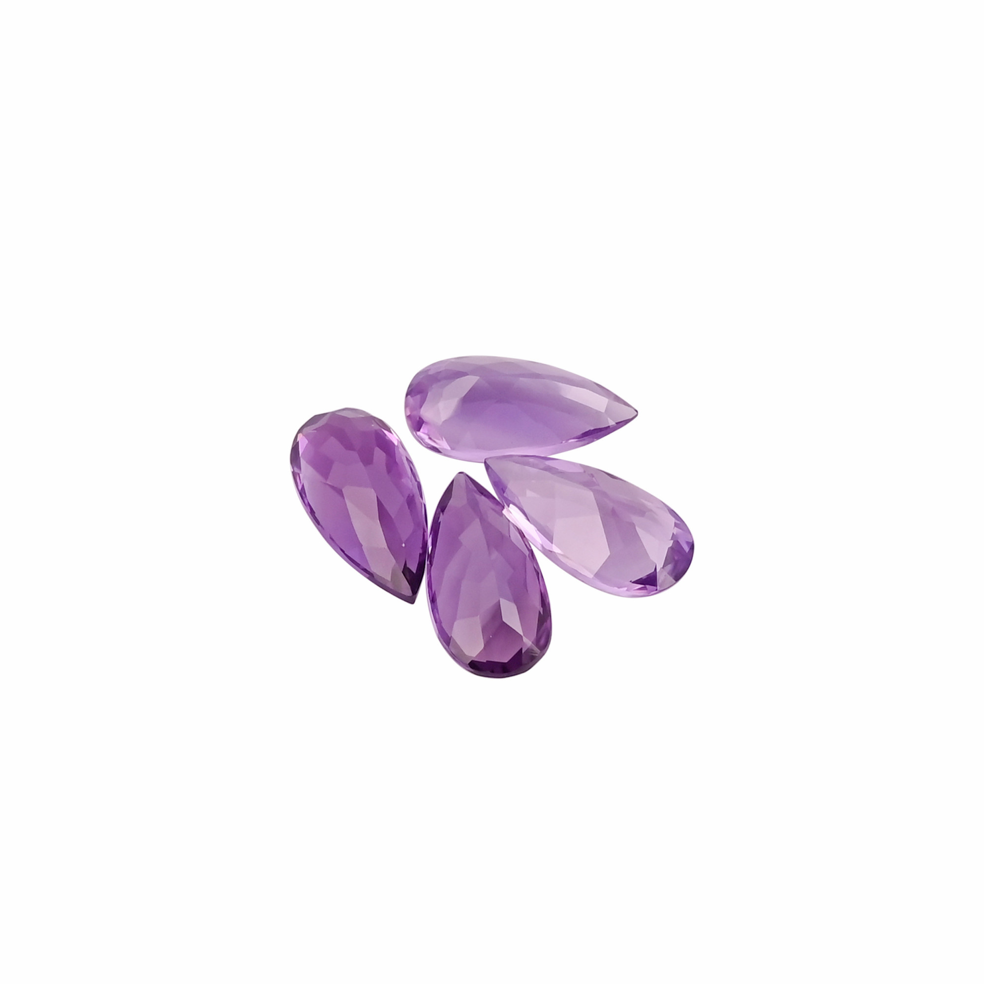 Natural Amethyst 9x18 MM Pear Faceted Cut Eye Clean Loose Gemstone For Making Jewelry