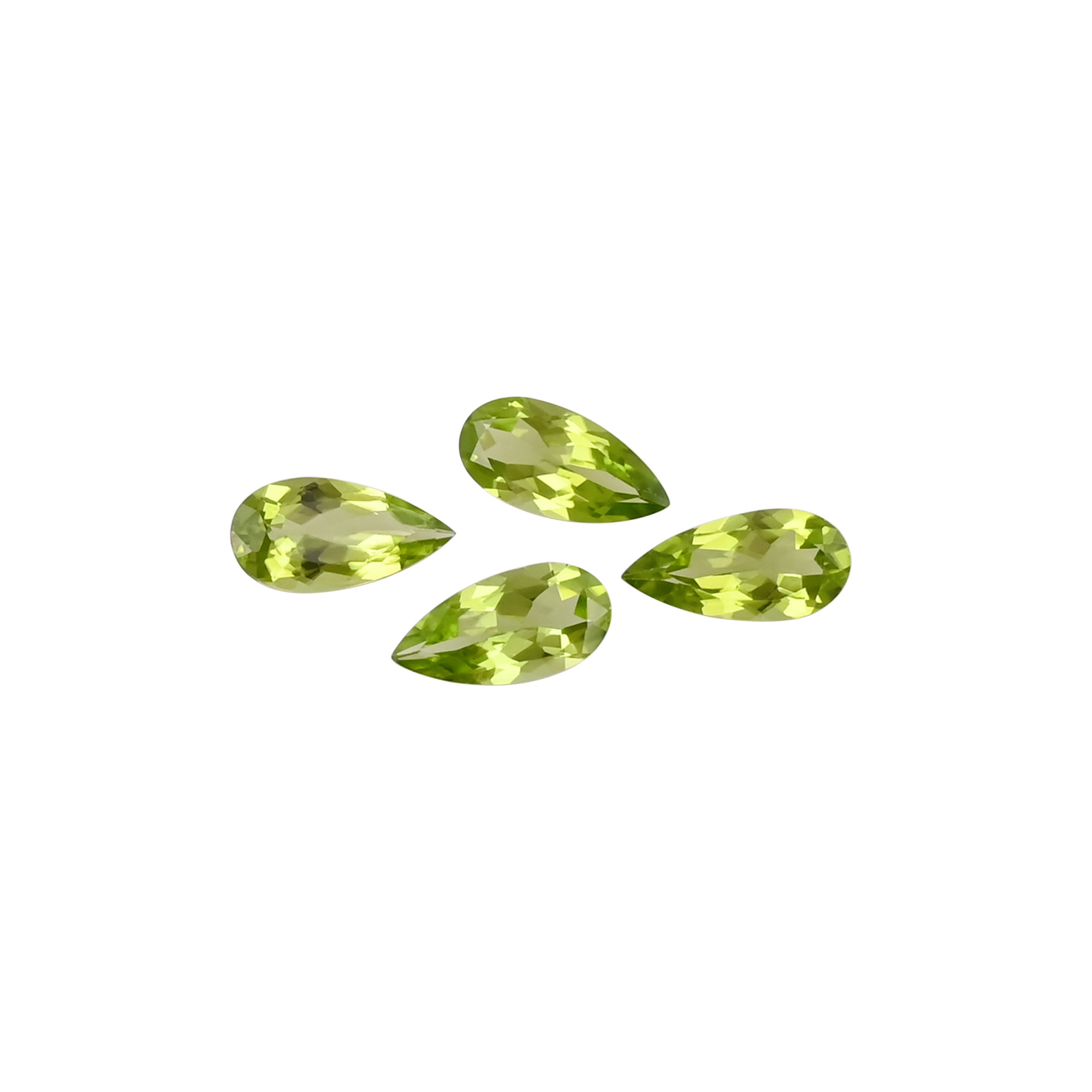Natural Peridot Gemstone 12x6 MM Pear Faceted Cut Loose Gemstone For Making Jewelry