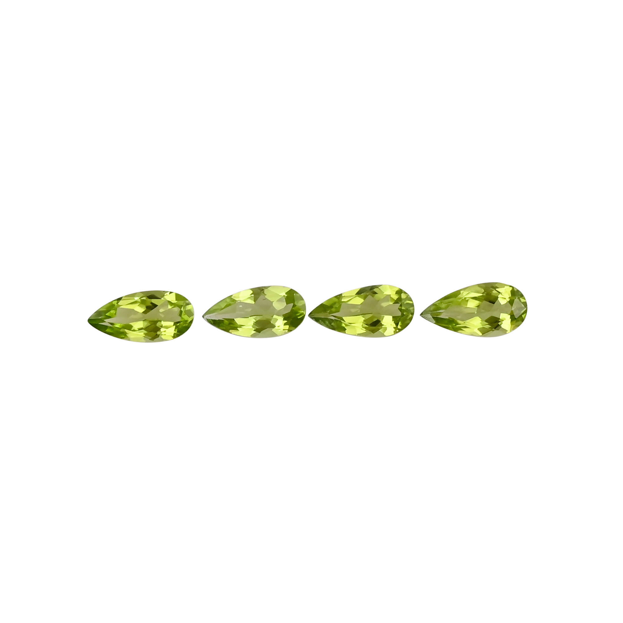 Natural Peridot Gemstone 12x6 MM Pear Faceted Cut Loose Gemstone For Making Jewelry