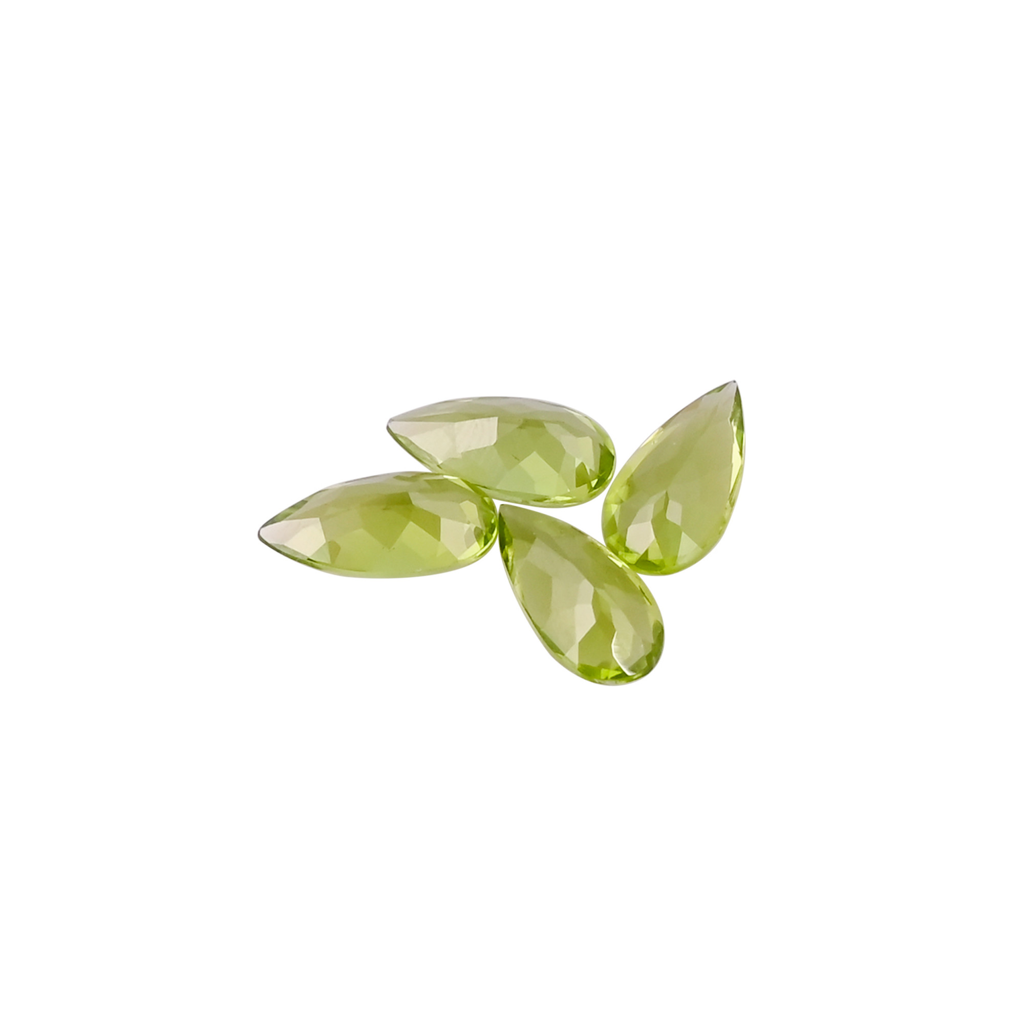 Natural Peridot Gemstone 12x6 MM Pear Faceted Cut Loose Gemstone For Making Jewelry