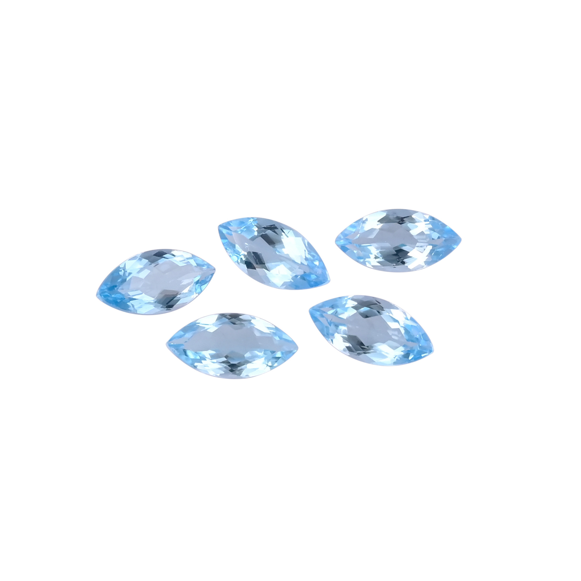 Natural Swiss Blue Topaz 14x7 MM Marquise Faceted Cut Loose Gemstone For Making Jewelry