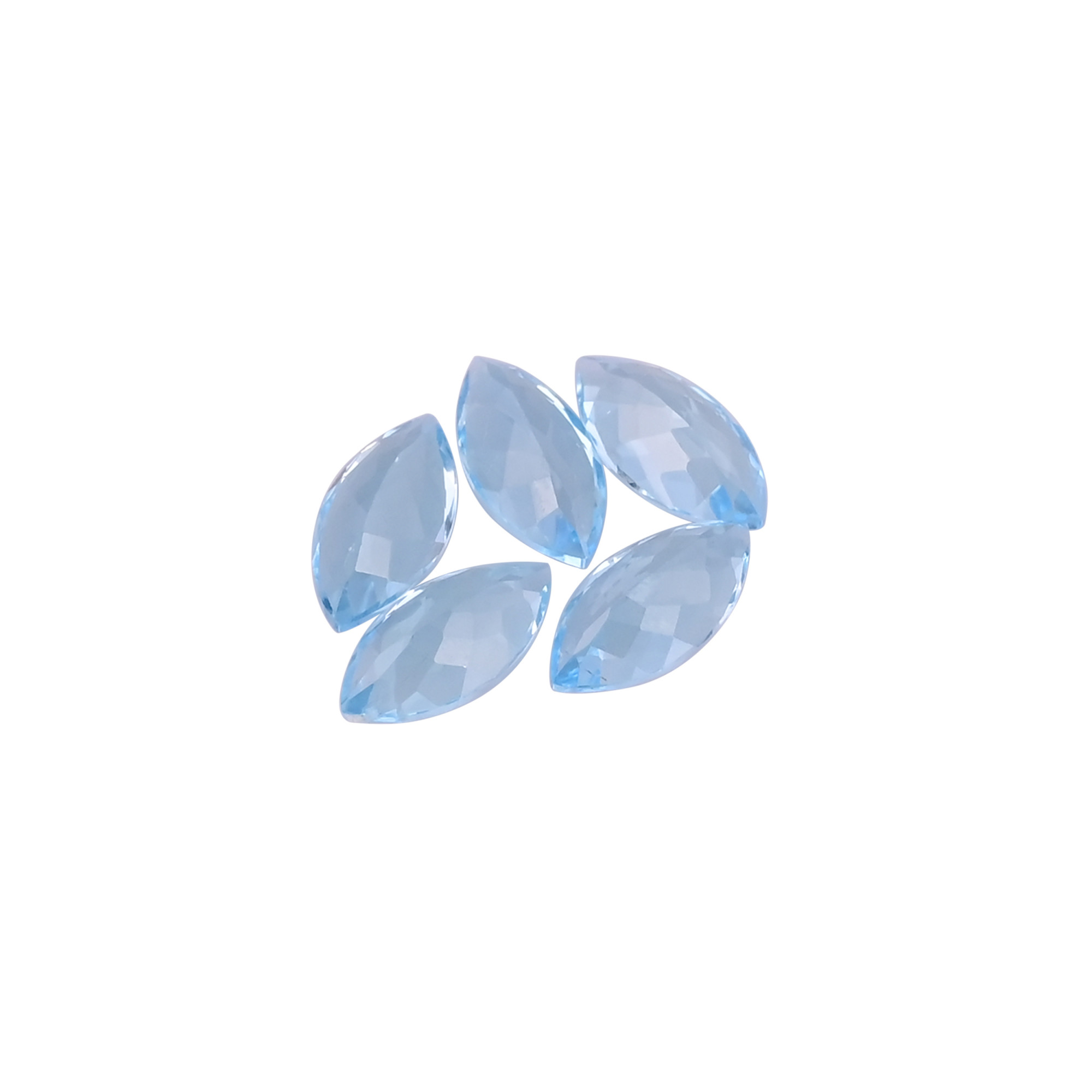 Natural Swiss Blue Topaz 14x7 MM Marquise Faceted Cut Loose Gemstone For Making Jewelry