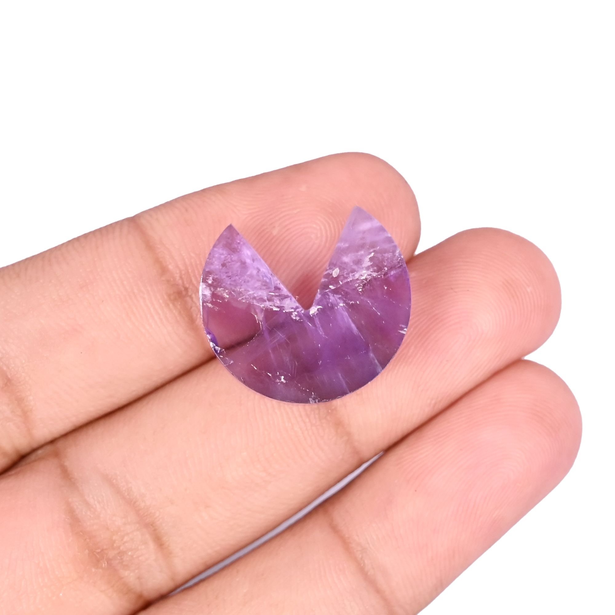 Natural Amethyst Loose Gemstone -127 Carat 20x18 mm Smooth Stone for Jewelry Making 1 Pcs