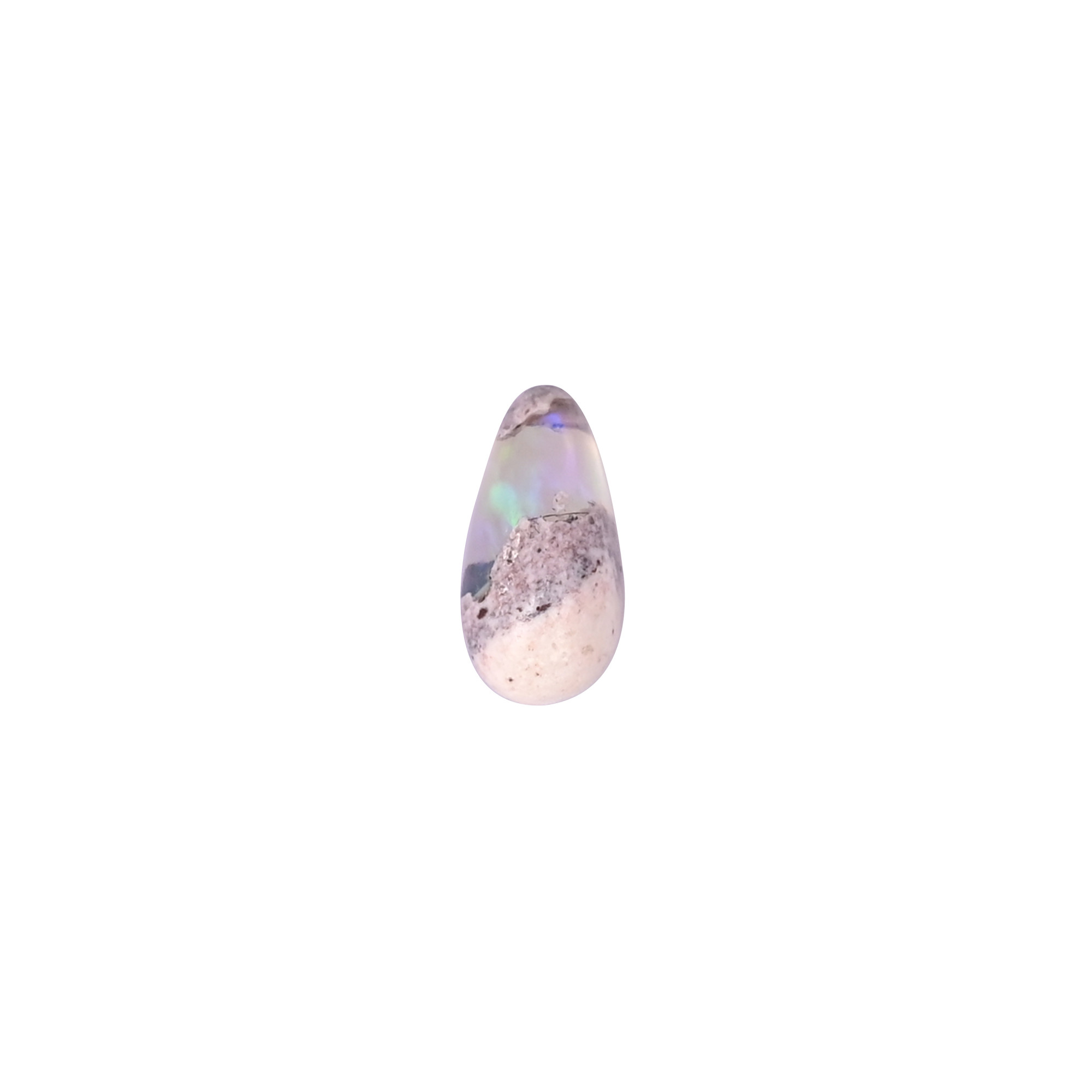 Natural Fire Opal Loose Gemstone -15 Carat Pear 11x5 mm Flat-back Cabochon for Jewelry Making 1 Pcs