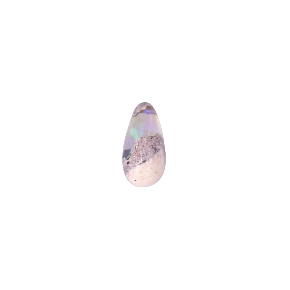 Image of Natural Fire Opal Loose Gemstone -1.5 Carat, Pear 11x5 mm Flat-back Cabochon for Jewelry Making  | 1 Pcs